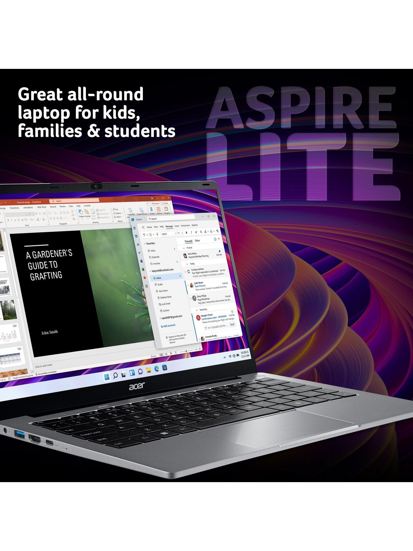 Image 4 of 7 of Acer Aspire Lite Laptop - AMD Ryzen 3, 8GB RAM, 512GB SSD, 14in FHD IPS, Iron - No Power Adaptor Included