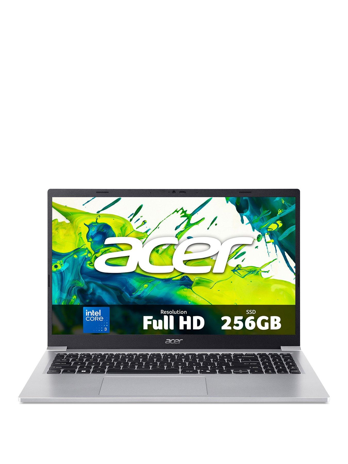 Image 1 of 7 of Acer Aspire Lite Laptop - Intel Core 3, 8GB RAM, 256GB SSD, 15.6in FHD IPS, Silver - No Power Adaptor Included