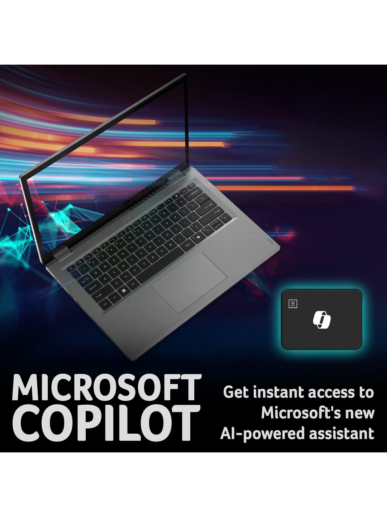 Image 5 of 7 of Acer Aspire Go Spin 14 Touchscreen Laptop - Intel Core 3, 8GB RAM, 128GB SSD, 14in WUXGA IPS, Silver - No Power Adaptor Included