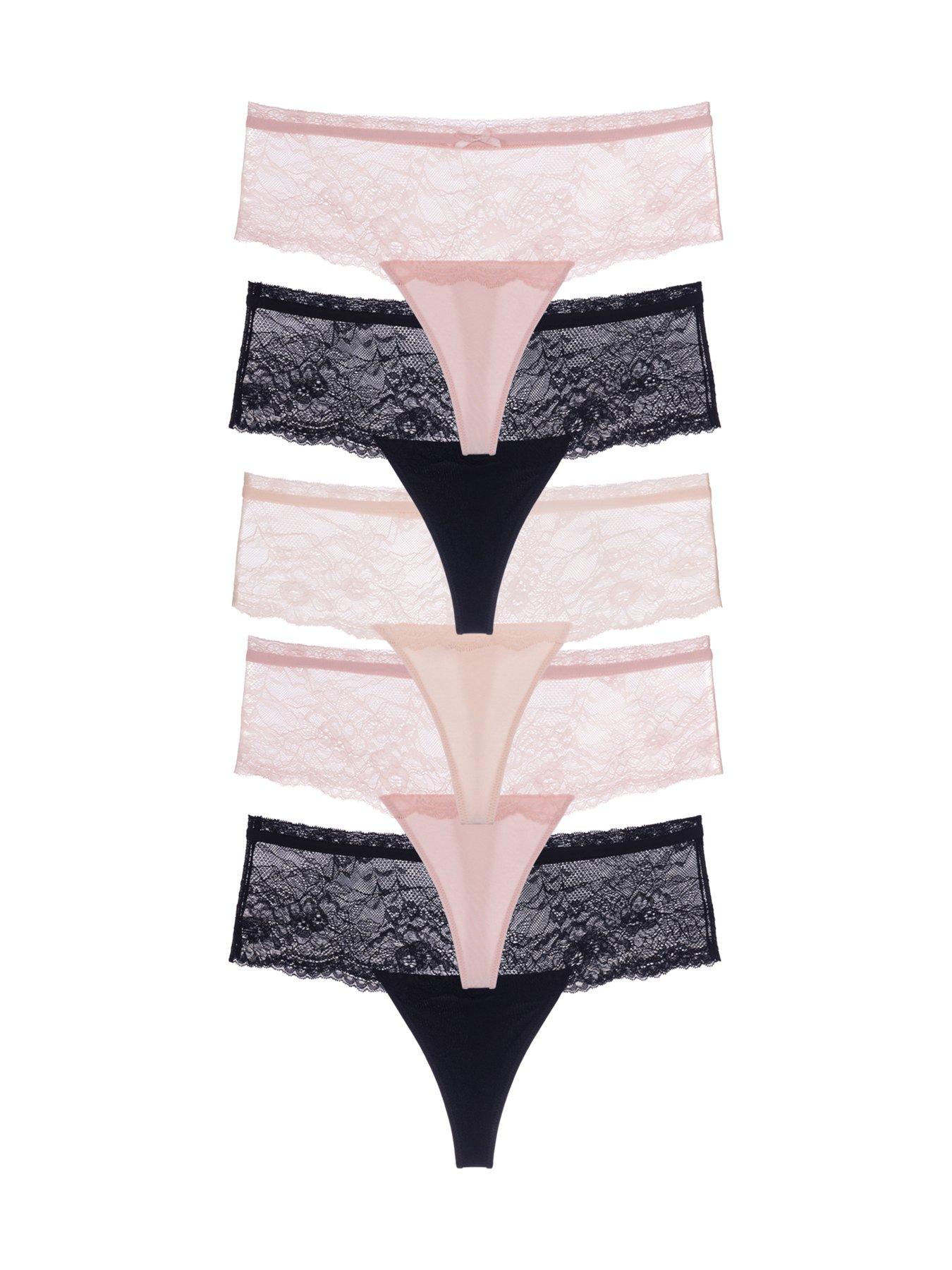 Image 1 of 6 of DORINA Womens Nina 5 Pack Lace Thong Multipack - Multi