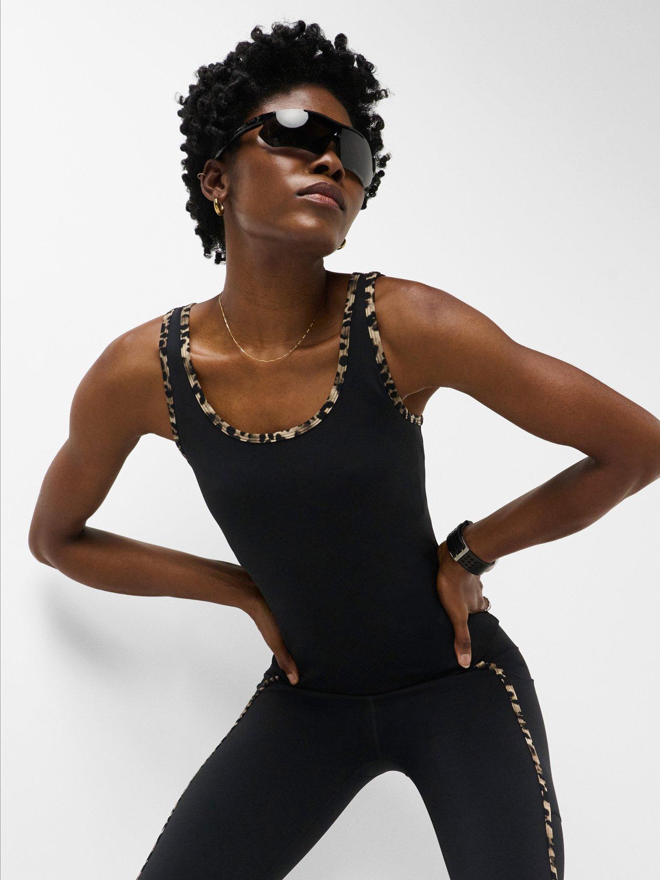 Image 1 of 5 of Sweaty Betty Womens Training Power Contrast Binding Tank Top - Black