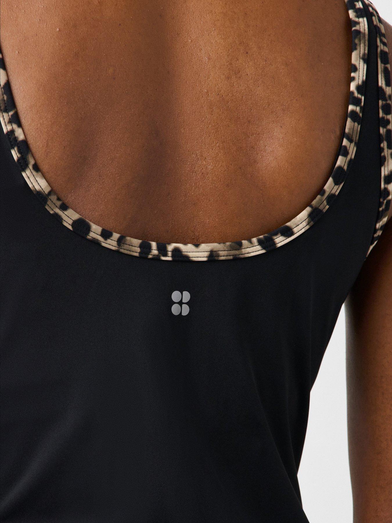 Image 4 of 5 of Sweaty Betty Womens Training Power Contrast Binding Tank Top - Black