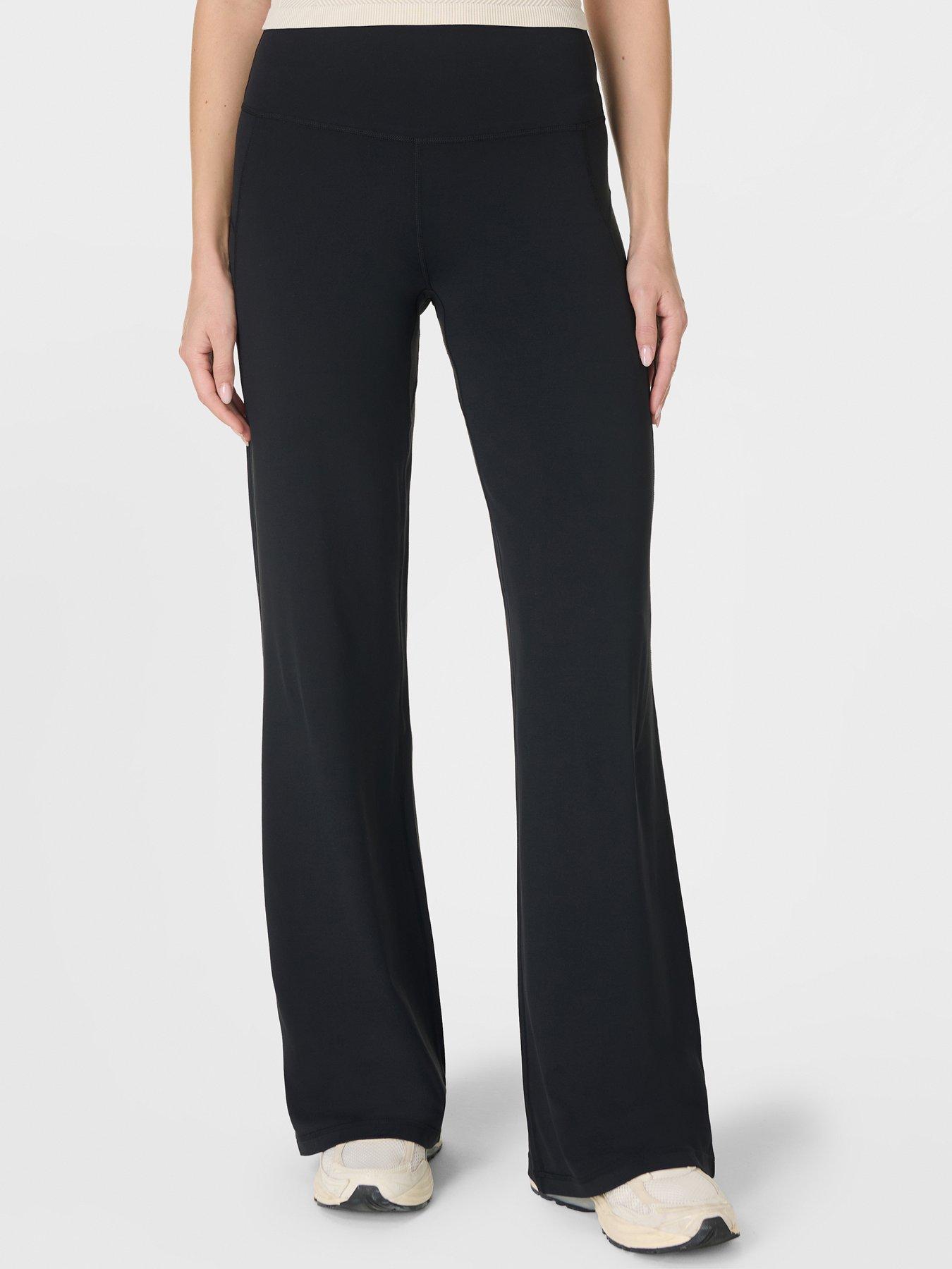 Image 1 of 4 of Sweaty Betty Womens Training All Day 30 Inch Wide Leg Trouser - Black