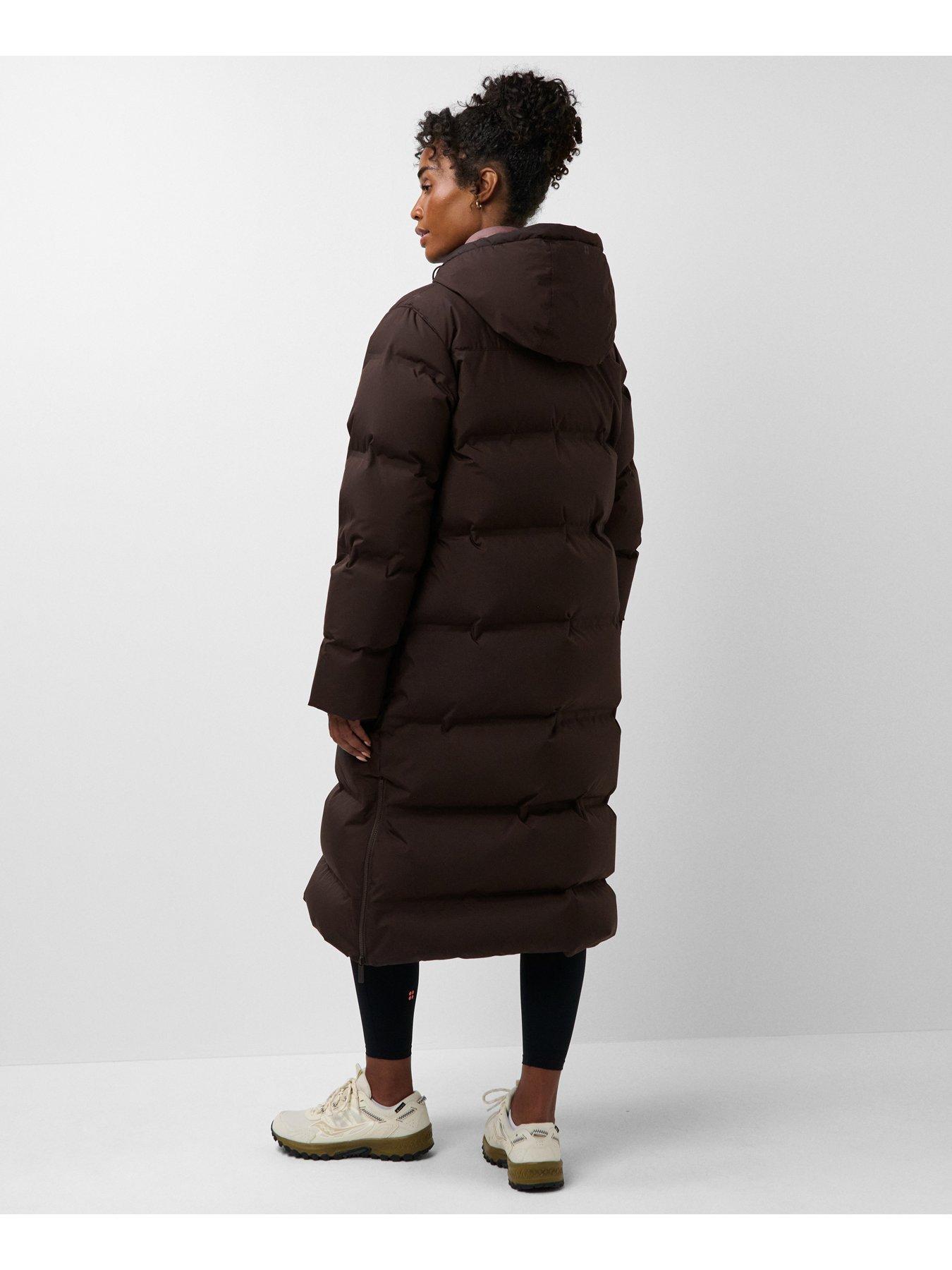 Image 2 of 7 of Sweaty Betty Womens Nimbus Longline Waterproof Puffer - Brown