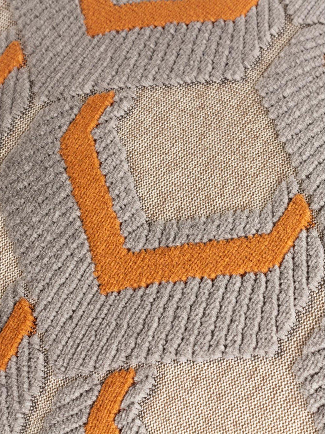 Image 3 of 5 of Paoletti Ledbury 45x45 Polyester Cushion Ginger/grey