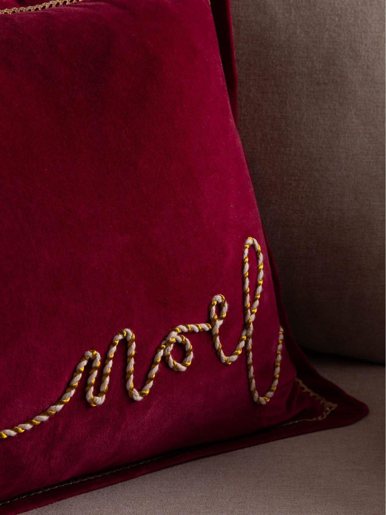 Image 6 of 7 of Paoletti Winter Noel 40x60 Polyester Cushion Red