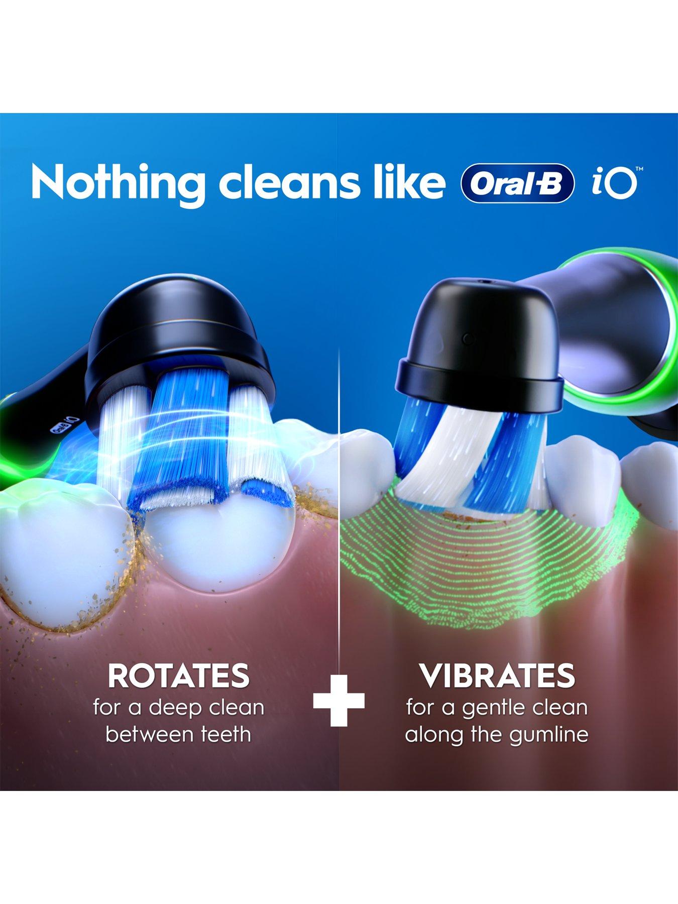 Image 4 of 8 of Oral-B iO3 Electric Toothbrush , Christmas Edition , Matt Black ,4 Brush Heads , Travel Case