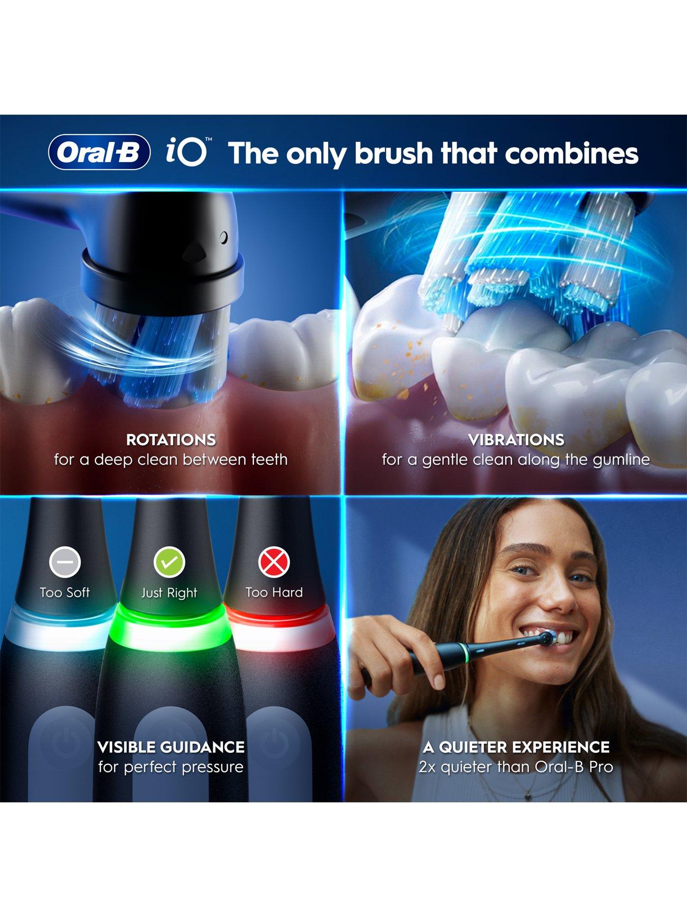 Image 5 of 8 of Oral-B iO3 Electric Toothbrush , Christmas Edition , Matt Black ,4 Brush Heads , Travel Case
