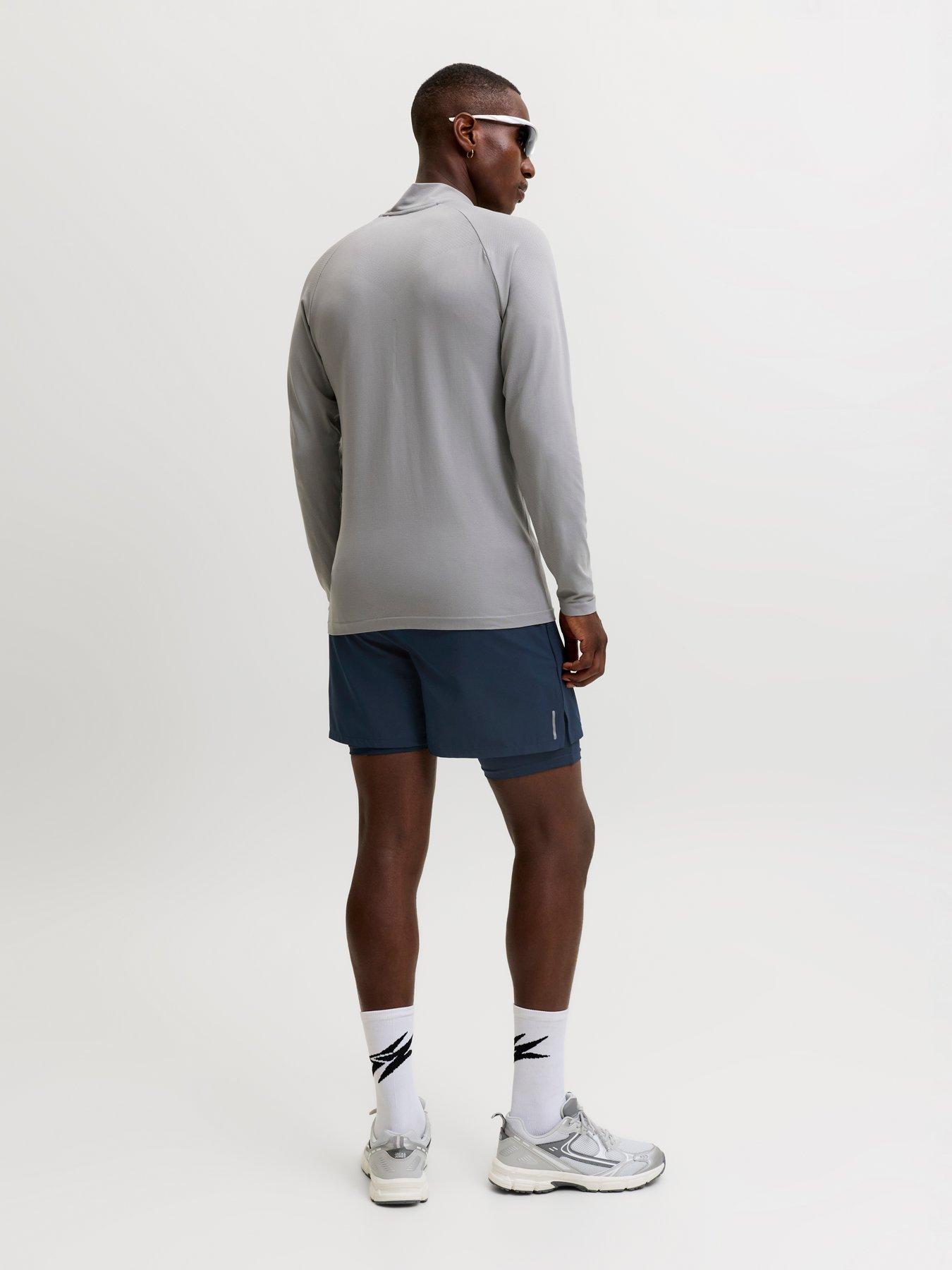 Image 2 of 6 of Jack & Jones Mens Sports Inner Tight Flux Shorts - Navy