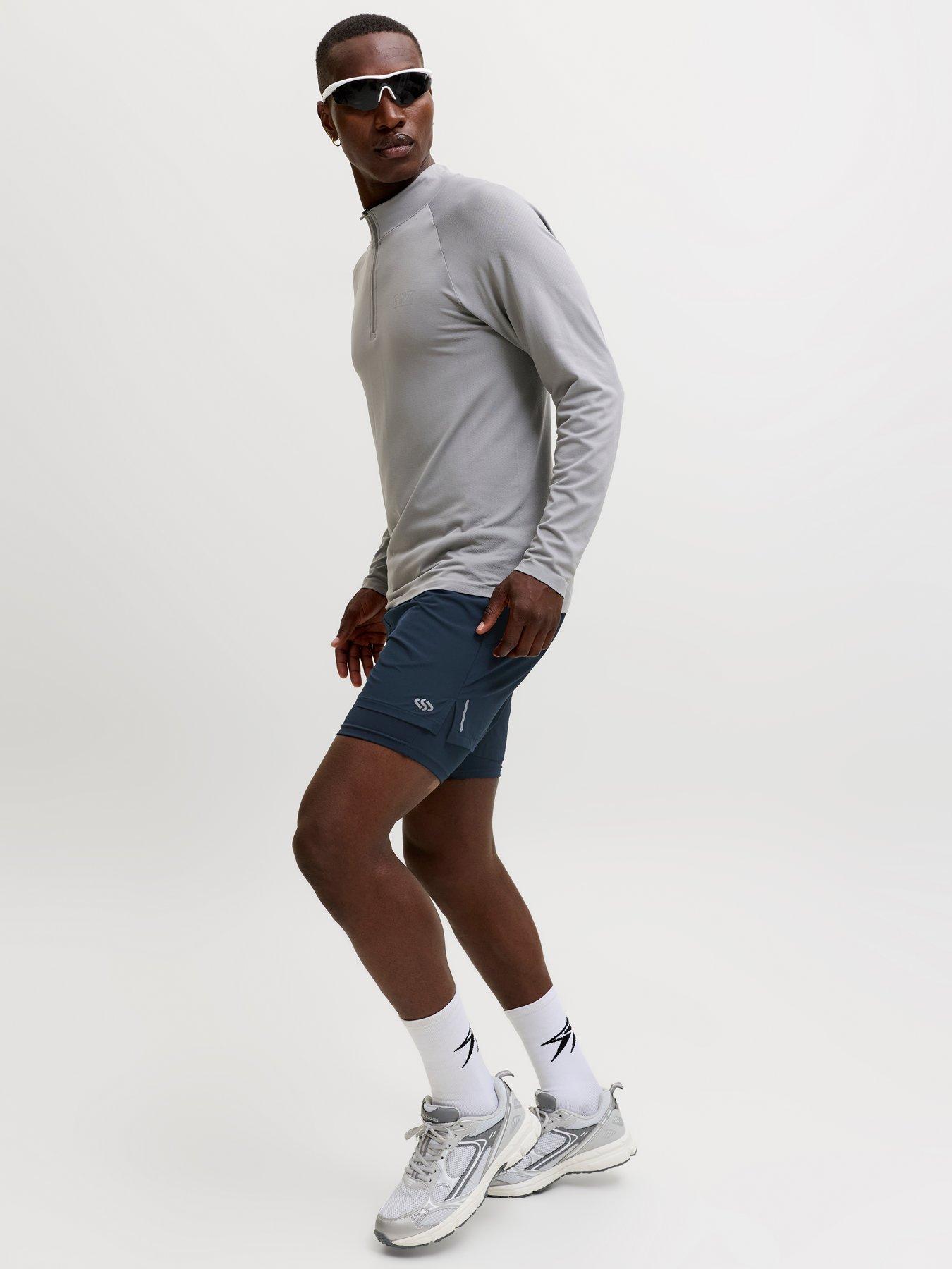 Image 3 of 6 of Jack & Jones Mens Sports Inner Tight Flux Shorts - Navy