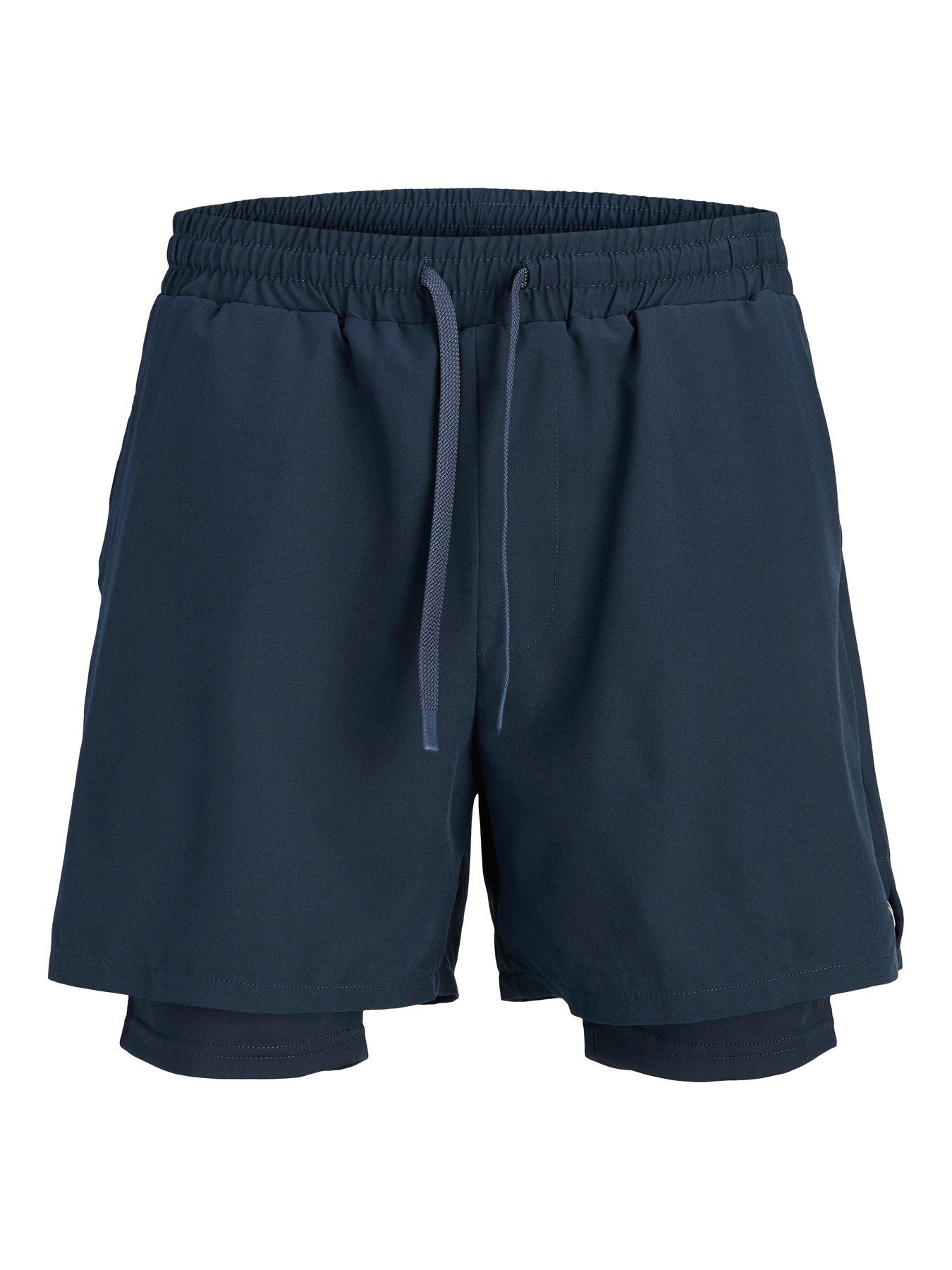 Image 6 of 6 of Jack & Jones Mens Sports Inner Tight Flux Shorts - Navy