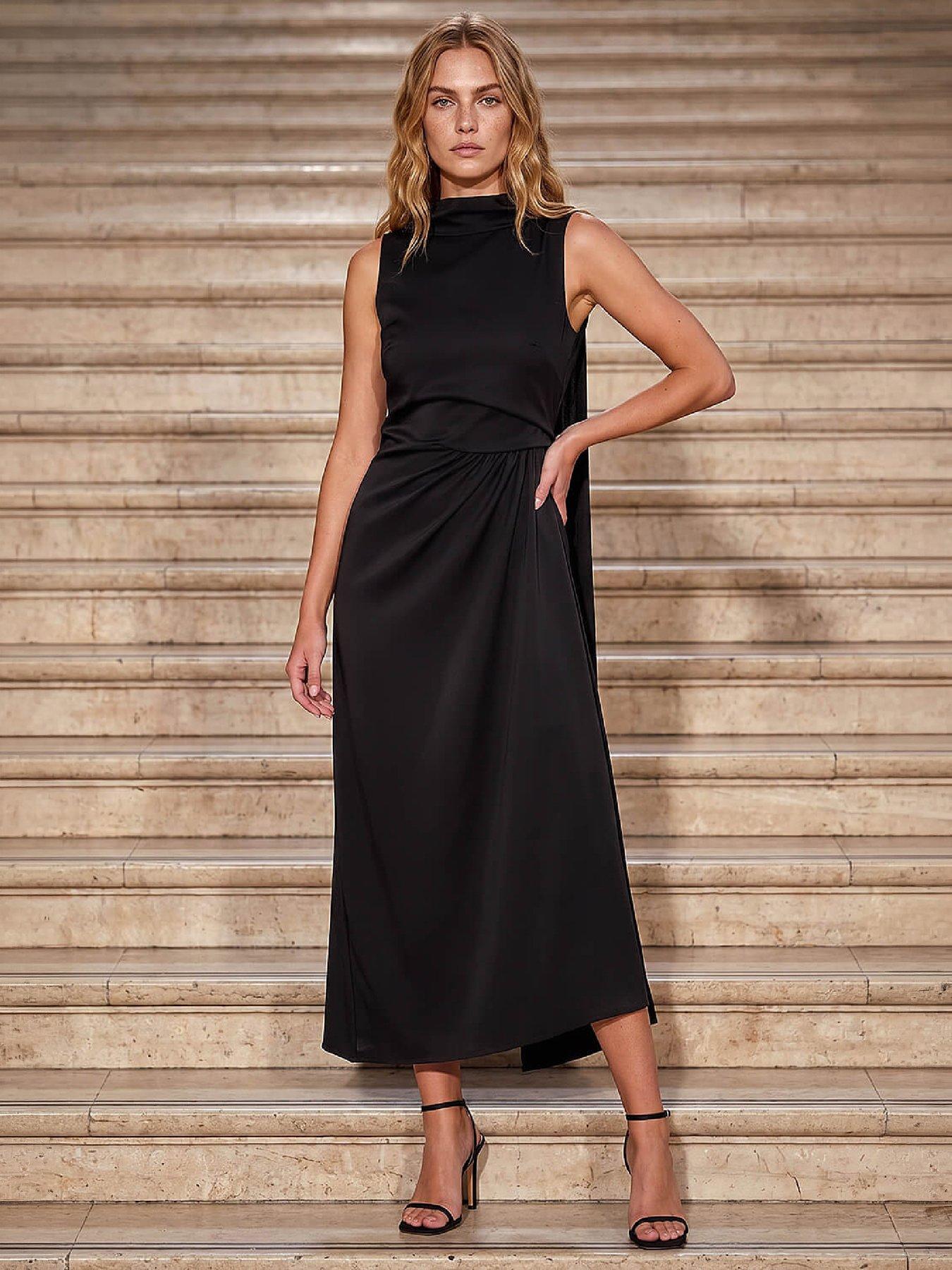 Image 1 of 4 of Roman Stretch Scarf Dress