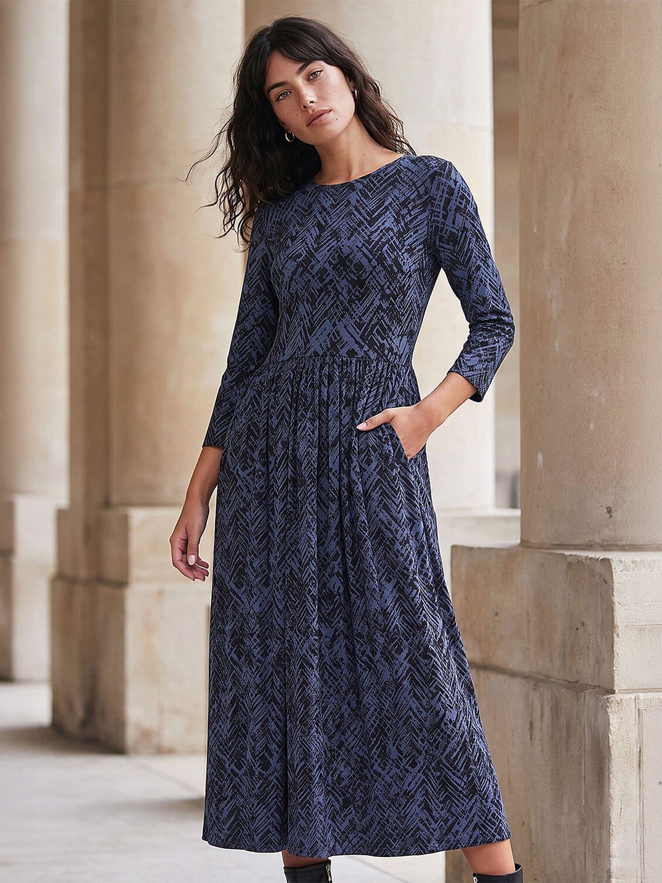 Image 1 of 4 of Roman Paisley Print Stretch Midi Dress