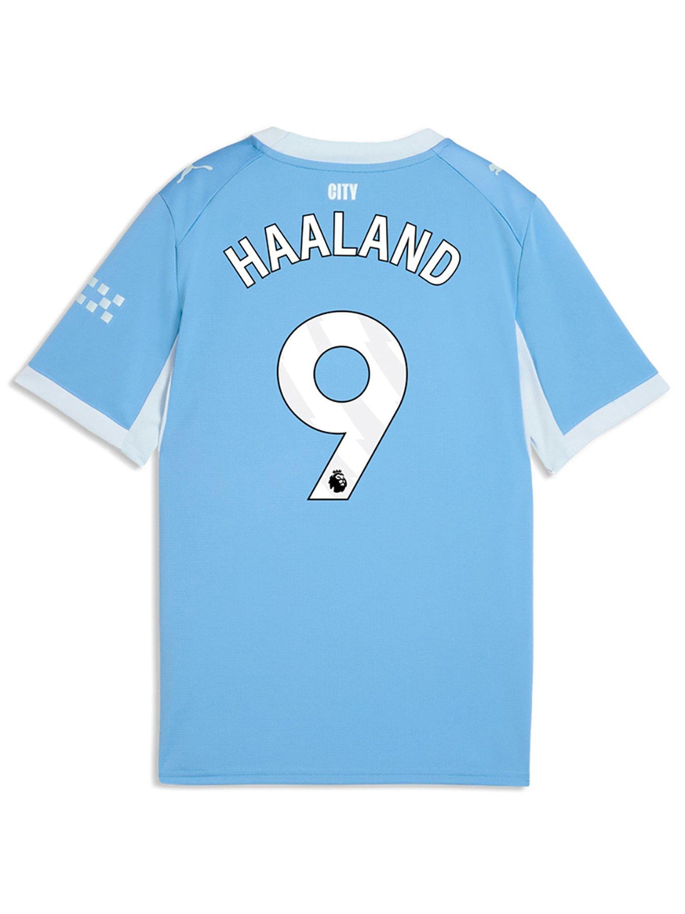 Image 1 of 2 of Puma Girls Manchester City Haaland 9 Home 26/27 Shirt - Blue