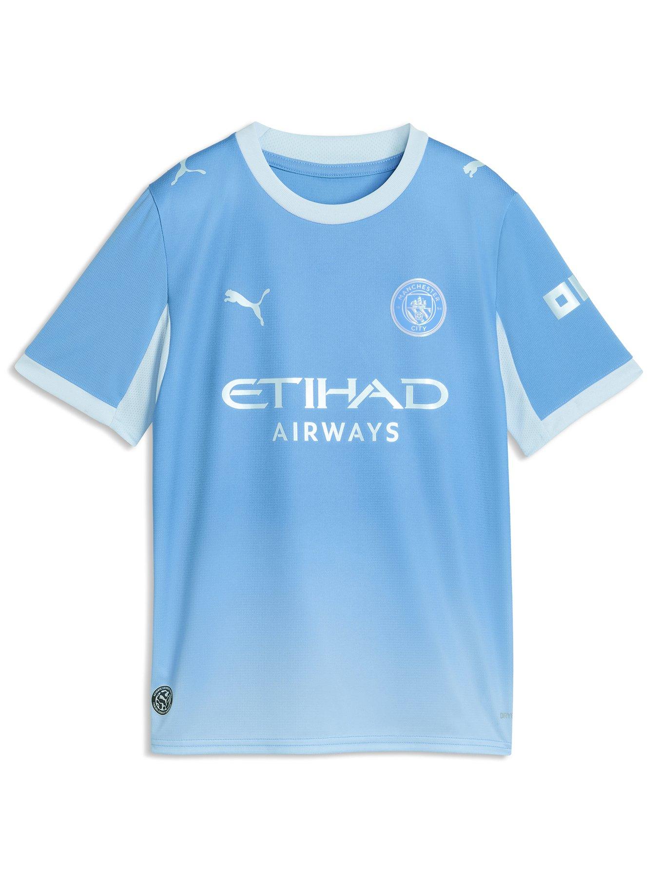 Image 2 of 2 of Puma Girls Manchester City Haaland 9 Home 26/27 Shirt - Blue