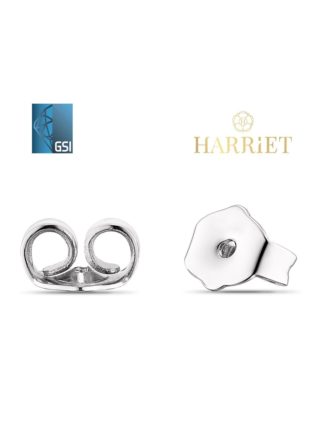 Image 2 of 2 of Harriet Womens Harriet 0.50ct Lab-Grown Diamond 9ct Stud Earrings - White Gold
