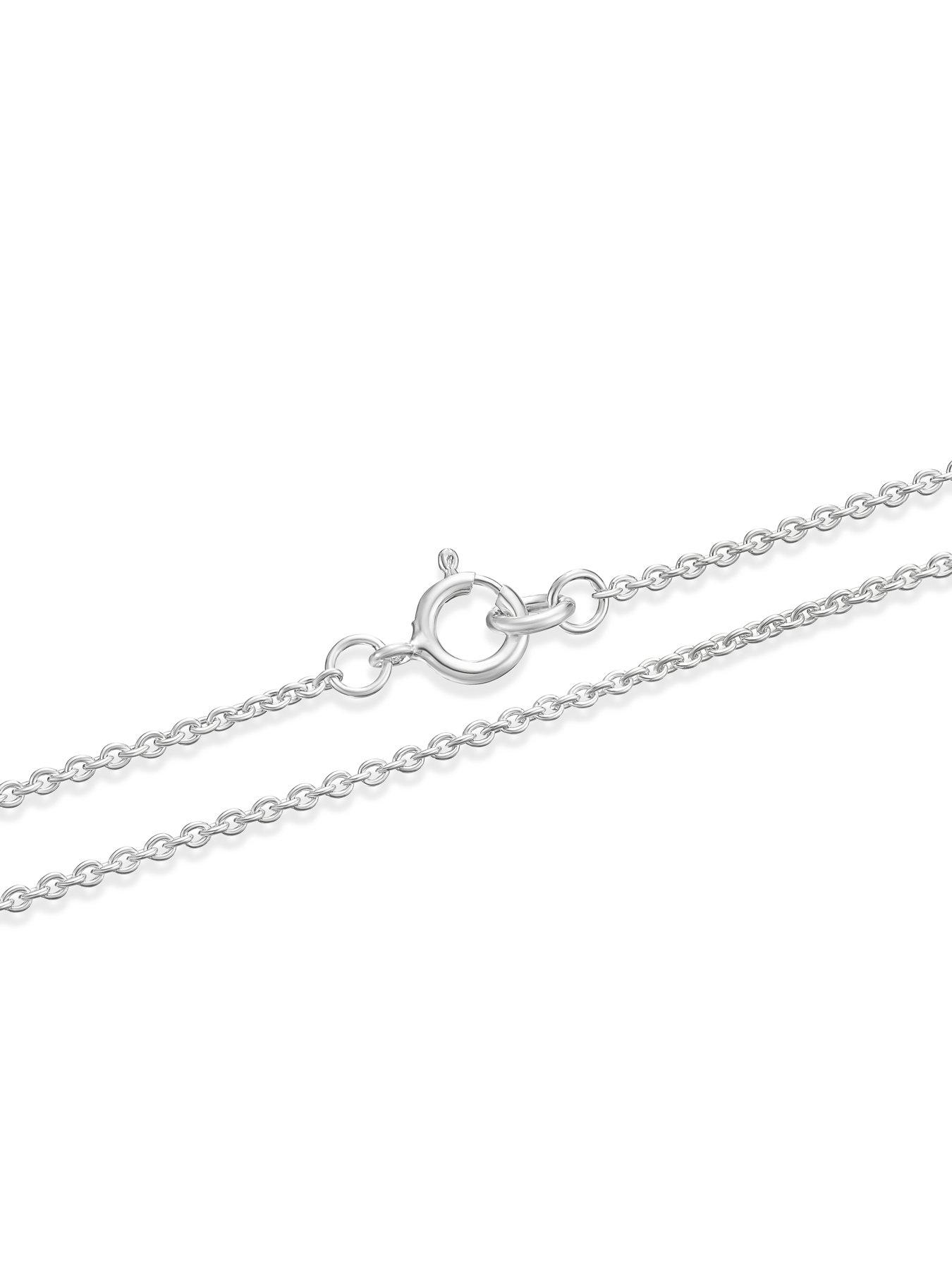 Image 3 of 3 of Ernest Jones Womens Circle Freshwater Pearl Pendant Necklace - Silver