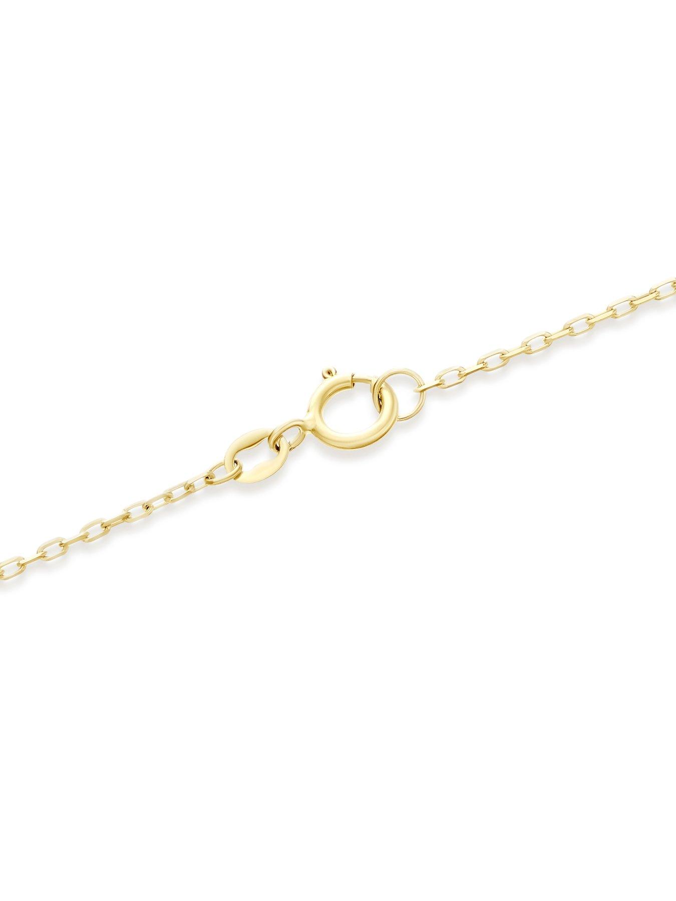 Image 3 of 3 of H. Samuel Womens Concertina Heart Station Chain Bracelet - Yellow Gold