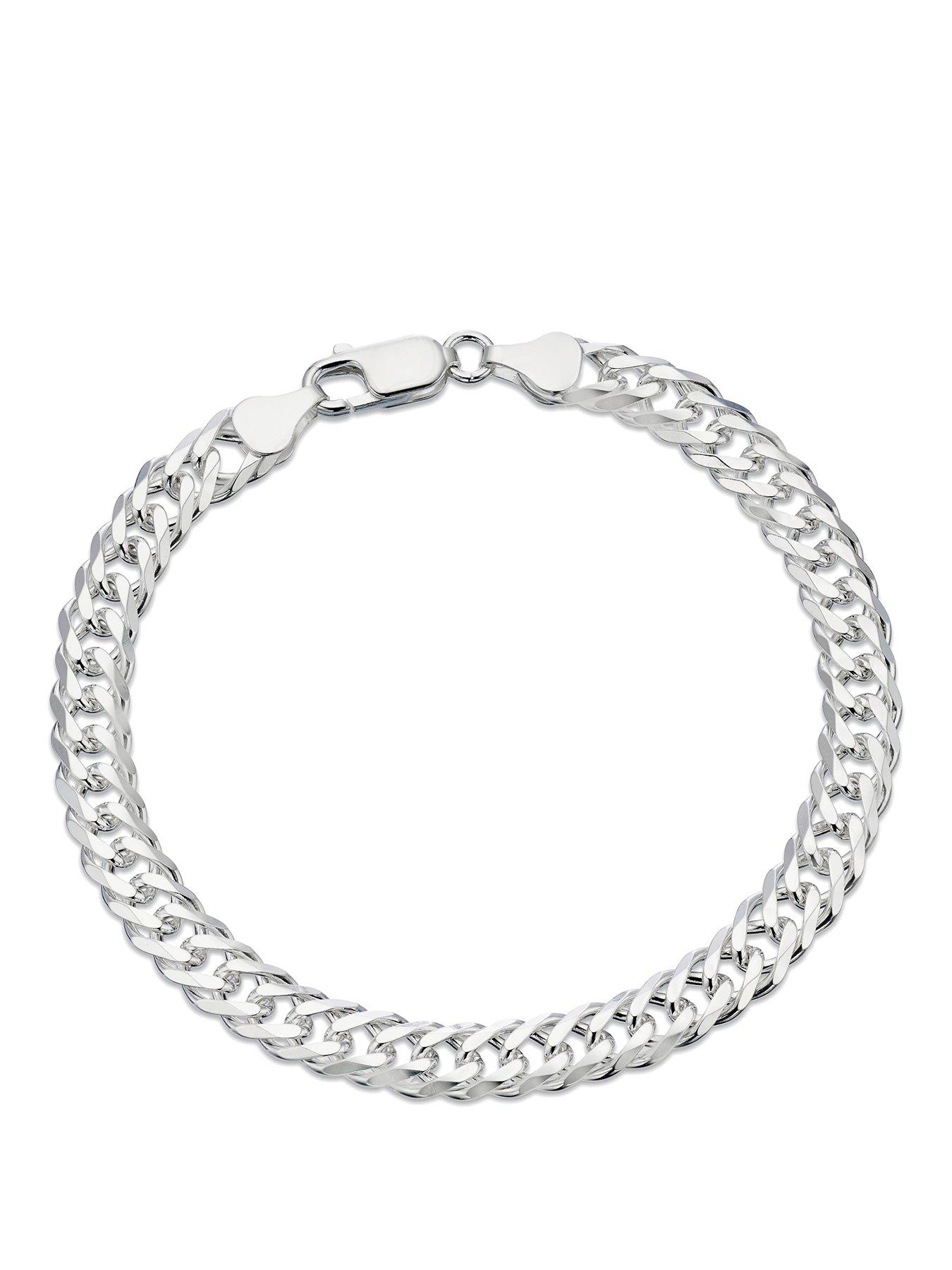 Image 1 of 3 of Ernest Jones Mens Sterling Silver 20" Rambo Chain Necklace - Silver