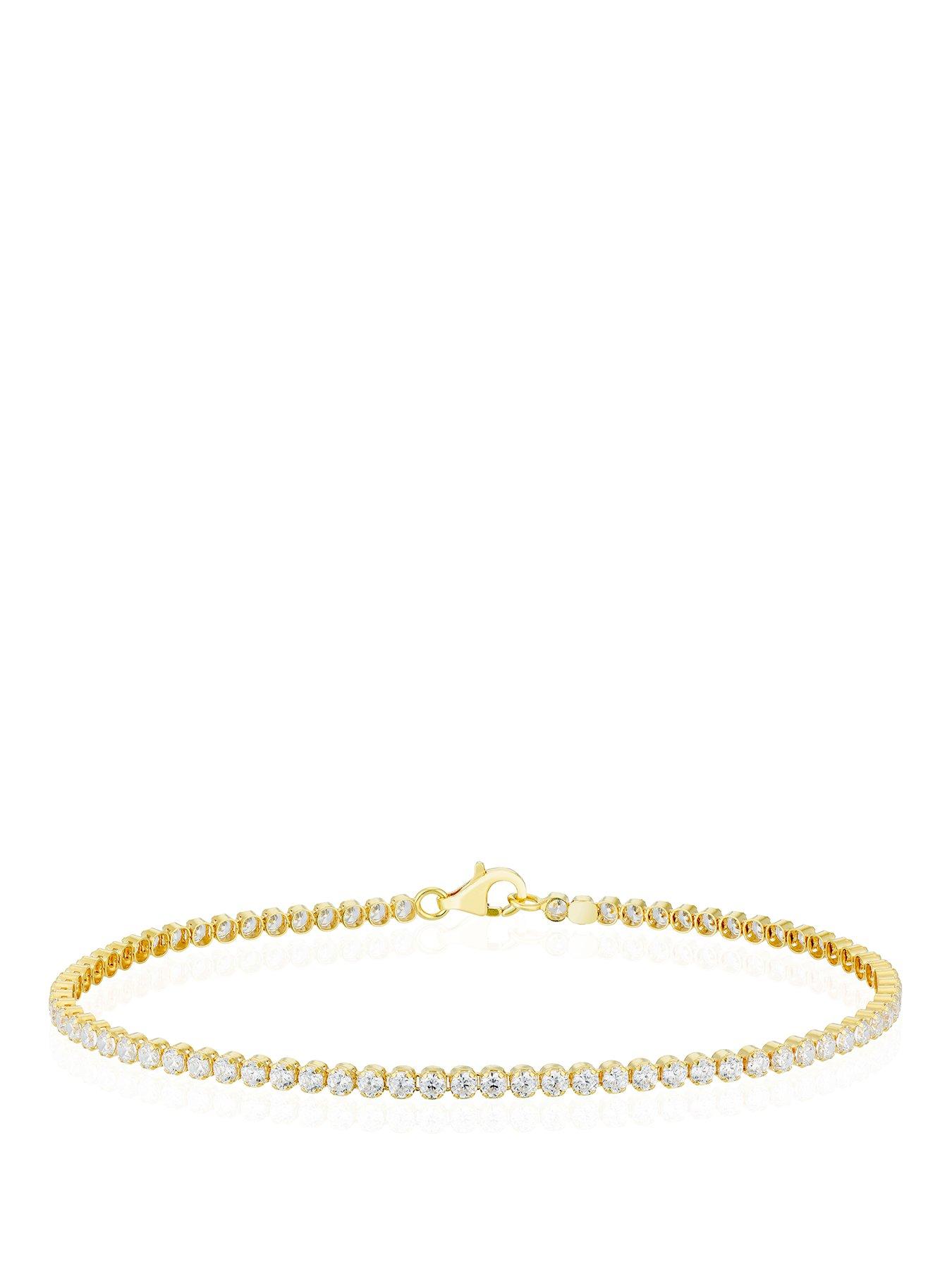 Image 1 of 3 of H. Samuel Womens Cubic Zirconia Tennis Bracelet - Gold