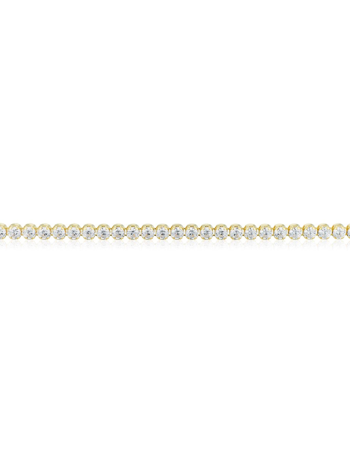 Image 2 of 3 of H. Samuel Womens Cubic Zirconia Tennis Bracelet - Gold