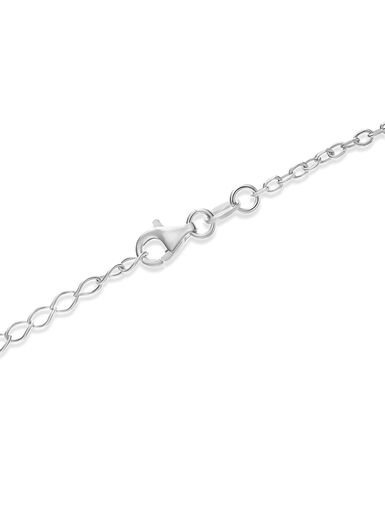 Image 3 of 3 of H. Samuel Clover Key Cubic Zirconia Heart Charm Bracelet - Silver