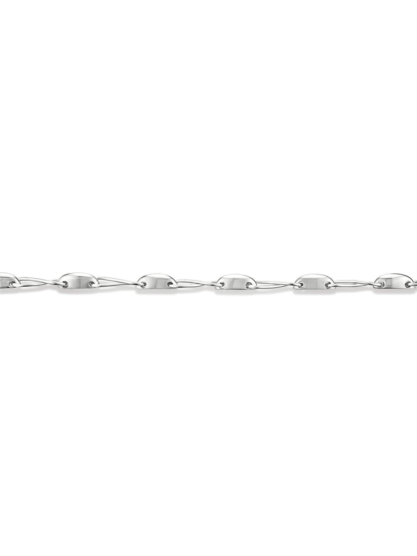 Image 2 of 3 of H. Samuel Womens Infinity Bar Polished Link Bracelet - Silver