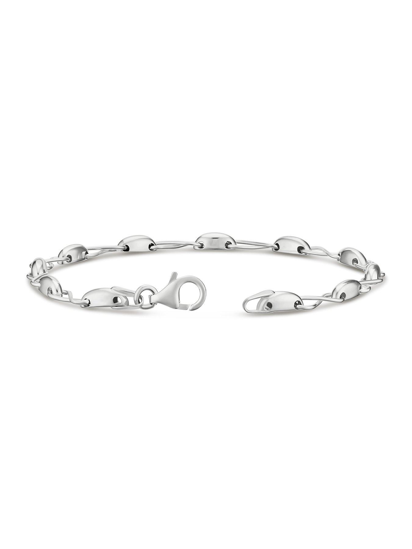 Image 3 of 3 of H. Samuel Womens Infinity Bar Polished Link Bracelet - Silver
