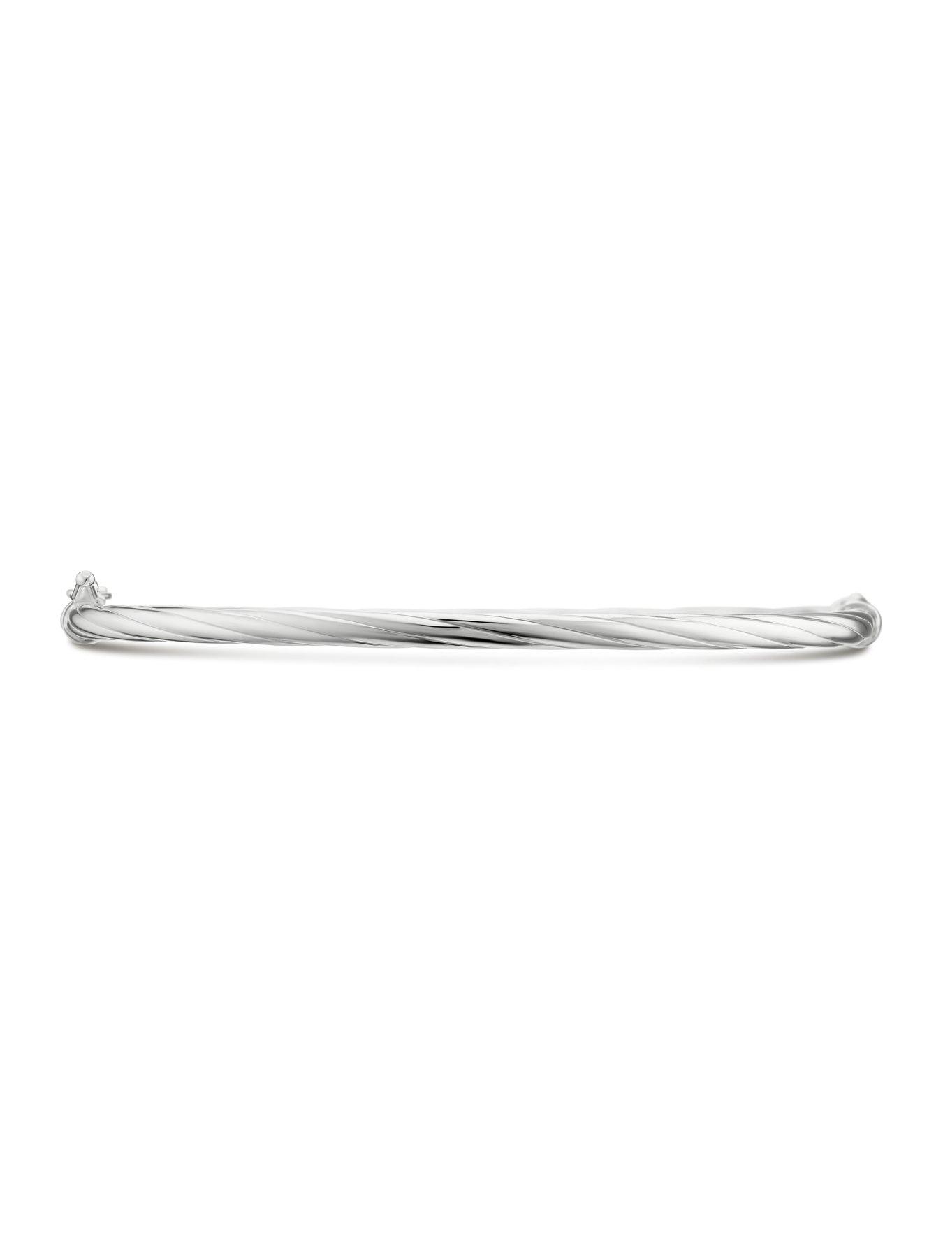 Image 2 of 3 of H. Samuel Womens Twisted Sterling Silver Bangle - Silver