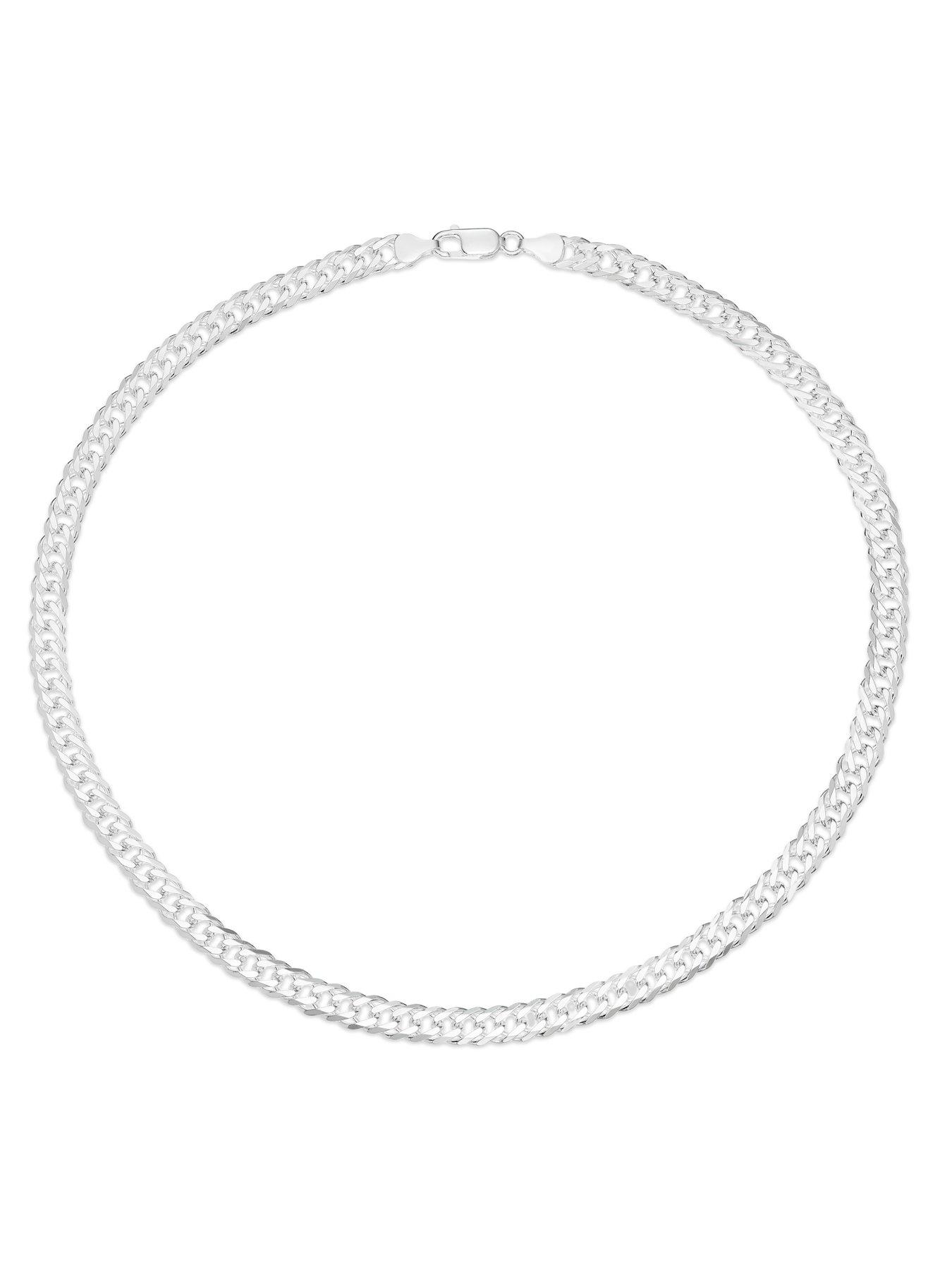 Image 2 of 3 of Ernest Jones Mens Rambo Chain Sterling Silver Necklace - Silver