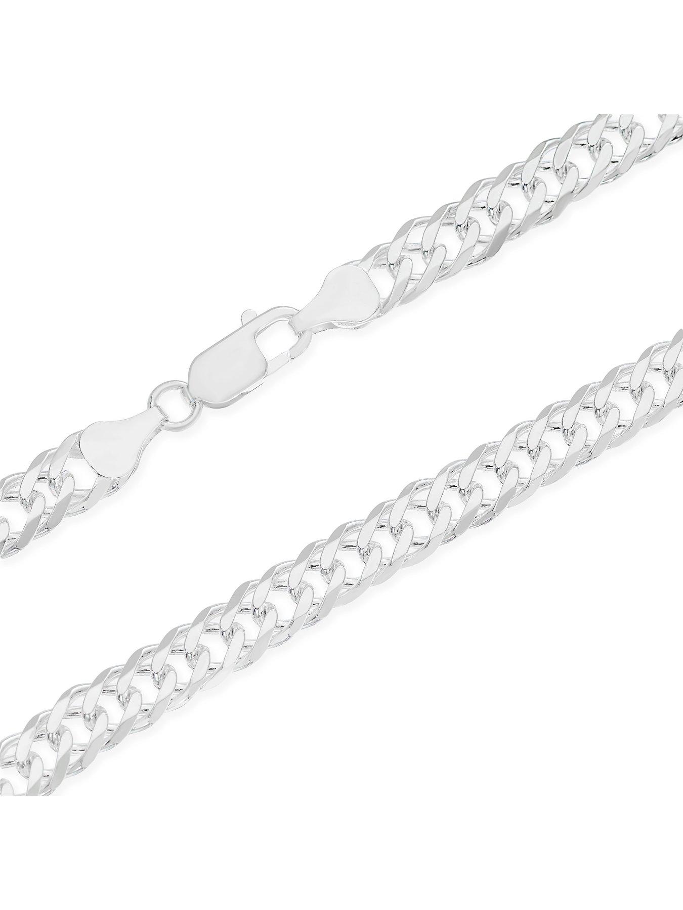 Image 3 of 3 of Ernest Jones Mens Rambo Chain Sterling Silver Necklace - Silver
