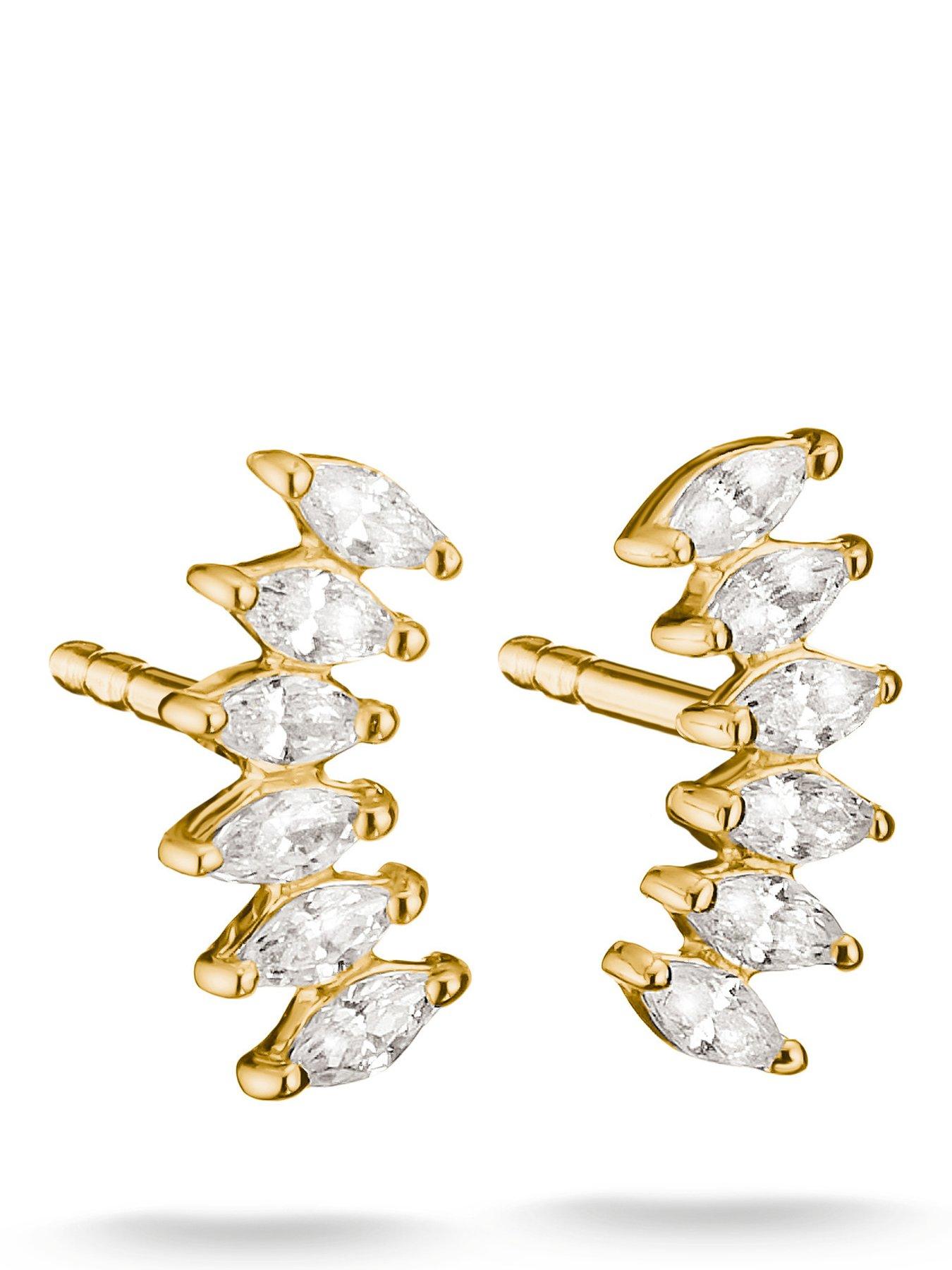 Image 1 of 2 of Thomas Sabo Soft-Curve Stud Earrings w/white zirconia