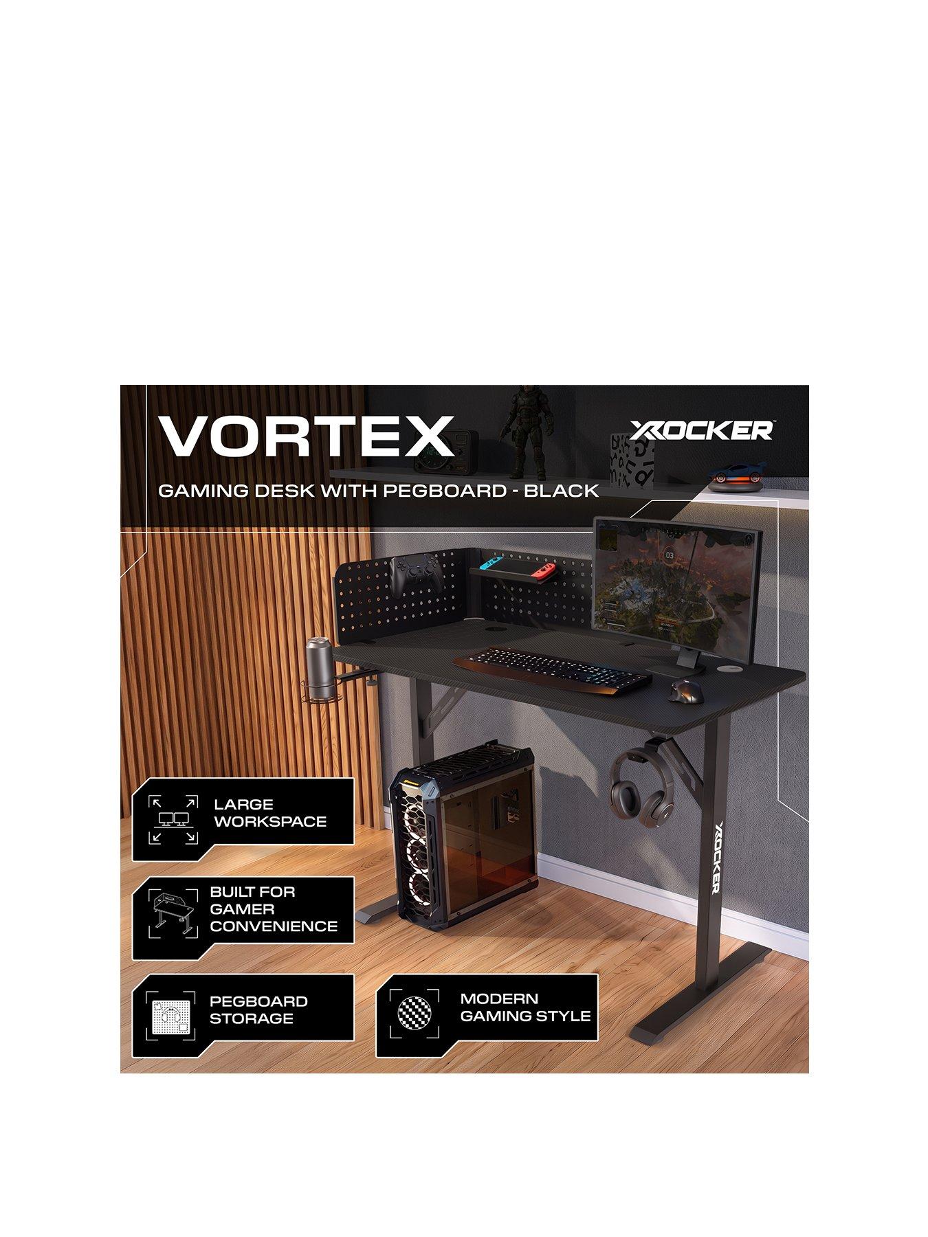 Image 2 of 7 of X Rocker Vortex 110cm Gaming Desk with Pegboard and Accessories