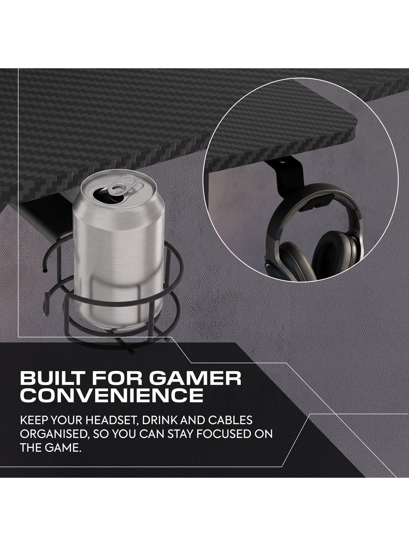 Image 5 of 7 of X Rocker Vortex 110cm Gaming Desk with Pegboard and Accessories
