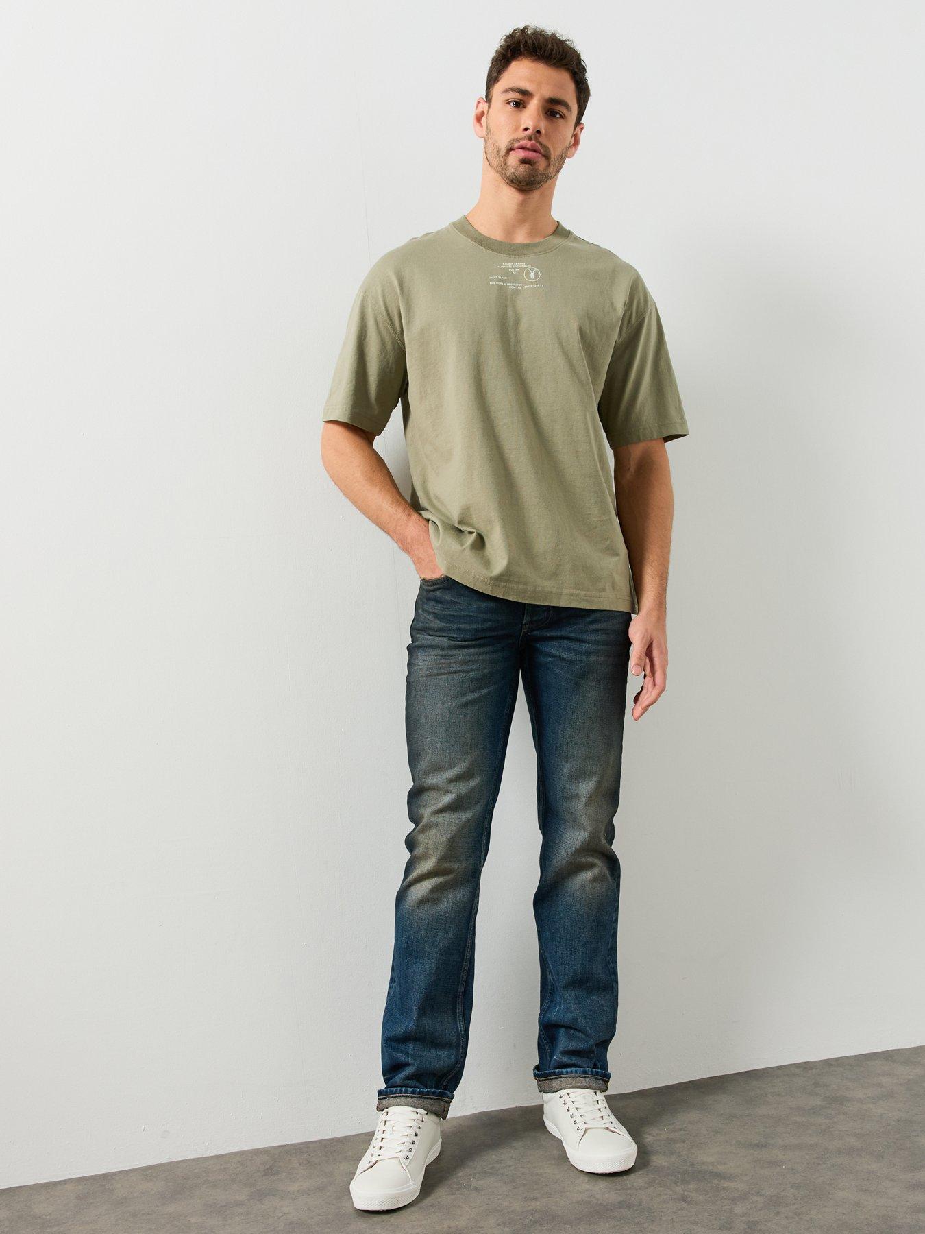 Image 3 of 5 of AllSaints Mens Raphy Relaxed Fit Graphic T-Shirt - Green