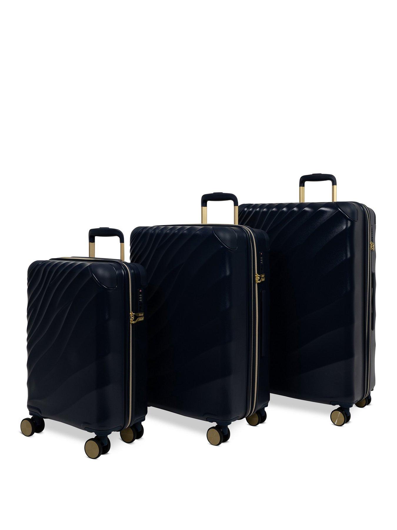 Rock Men's Navy Sahara 3Pc Hardshell Suitcase Set Medium - Image 3