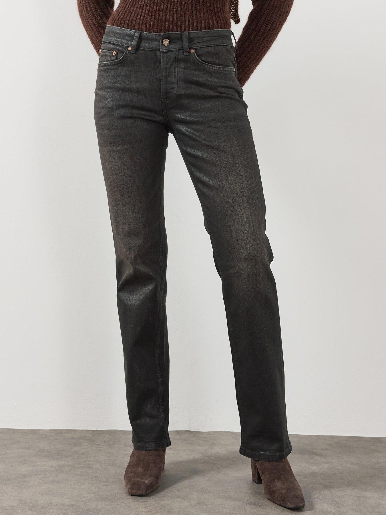 All Saints Women's Black Allsaints Nat Low Slim Jeans - Image 3