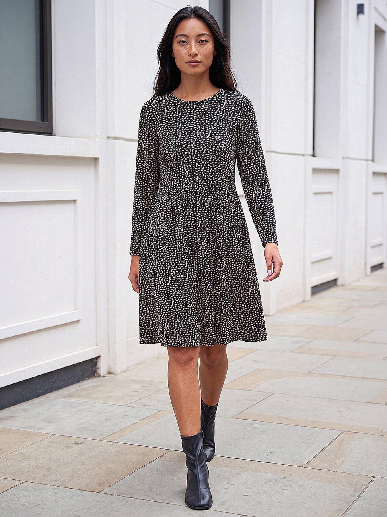 Roman Black Petite Stretch Dress - Image 3