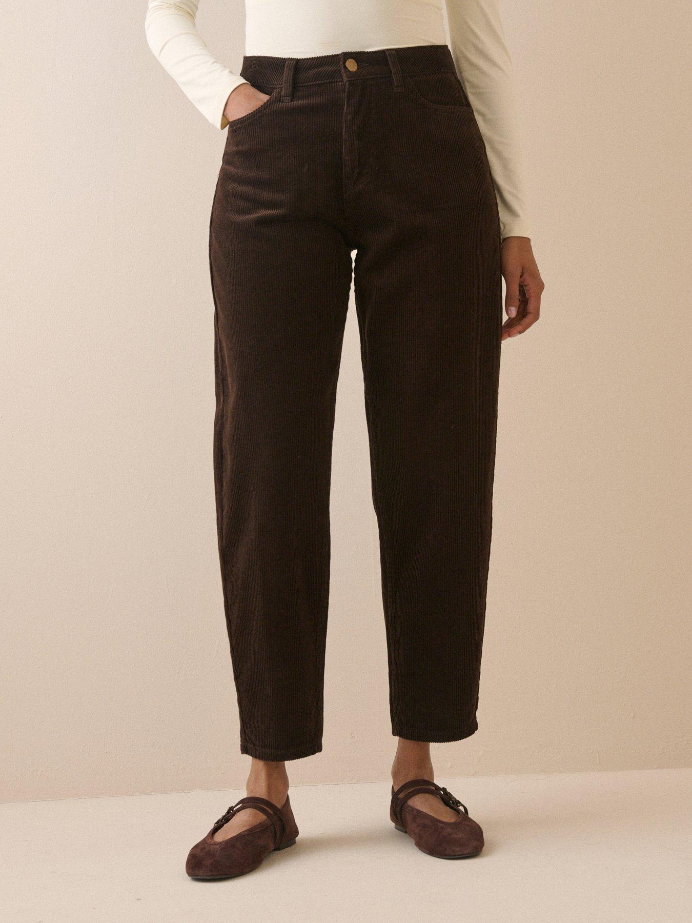 Image 5 of 5 of Nobodys Child Womens Bethnal Cord Seamed Barrel Jeans - Brown