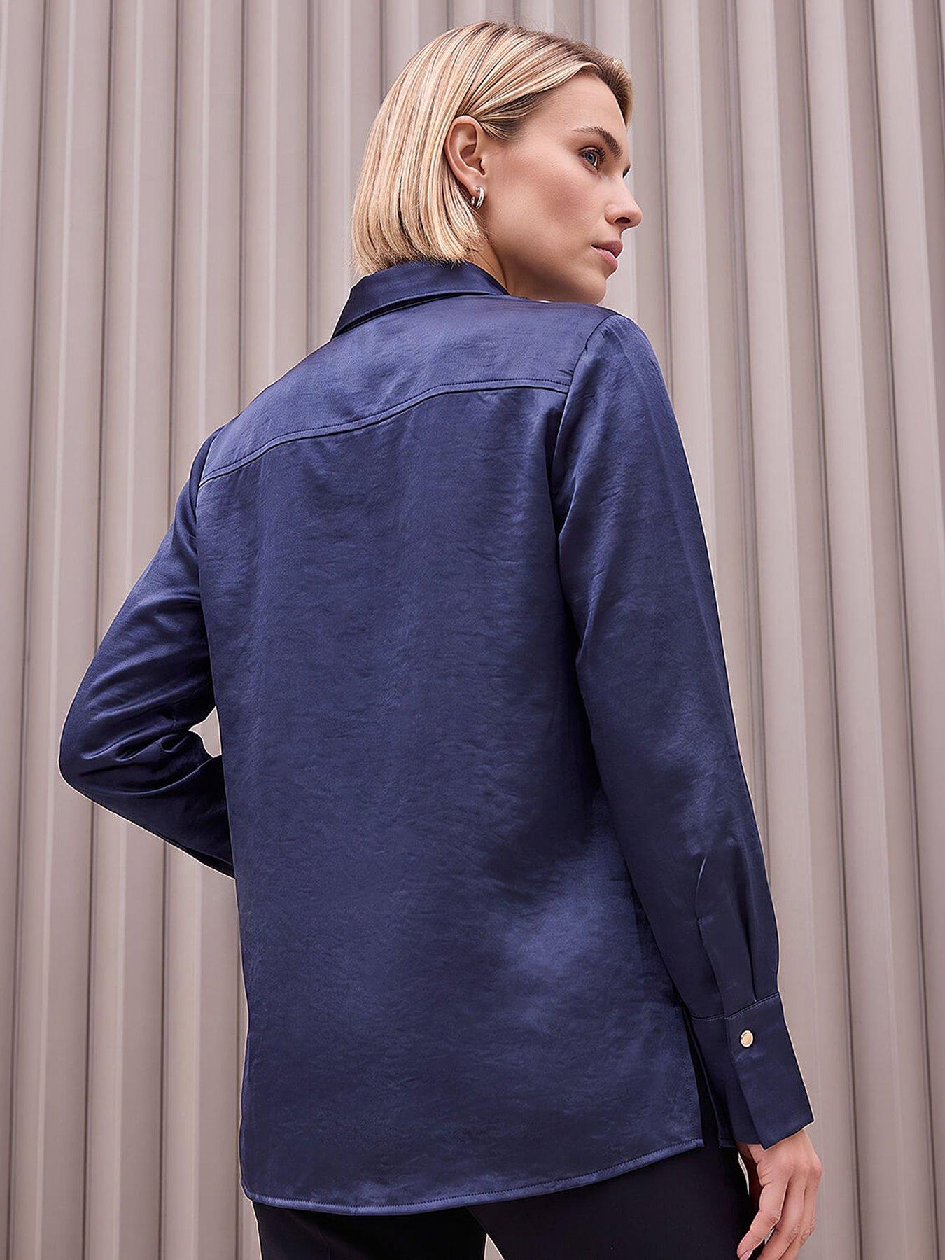 Image 3 of 4 of Roman Satin Long Sleeve Shirt