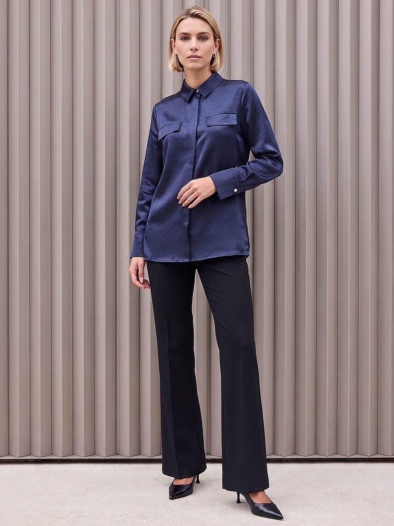 Image 4 of 4 of Roman Satin Long Sleeve Shirt