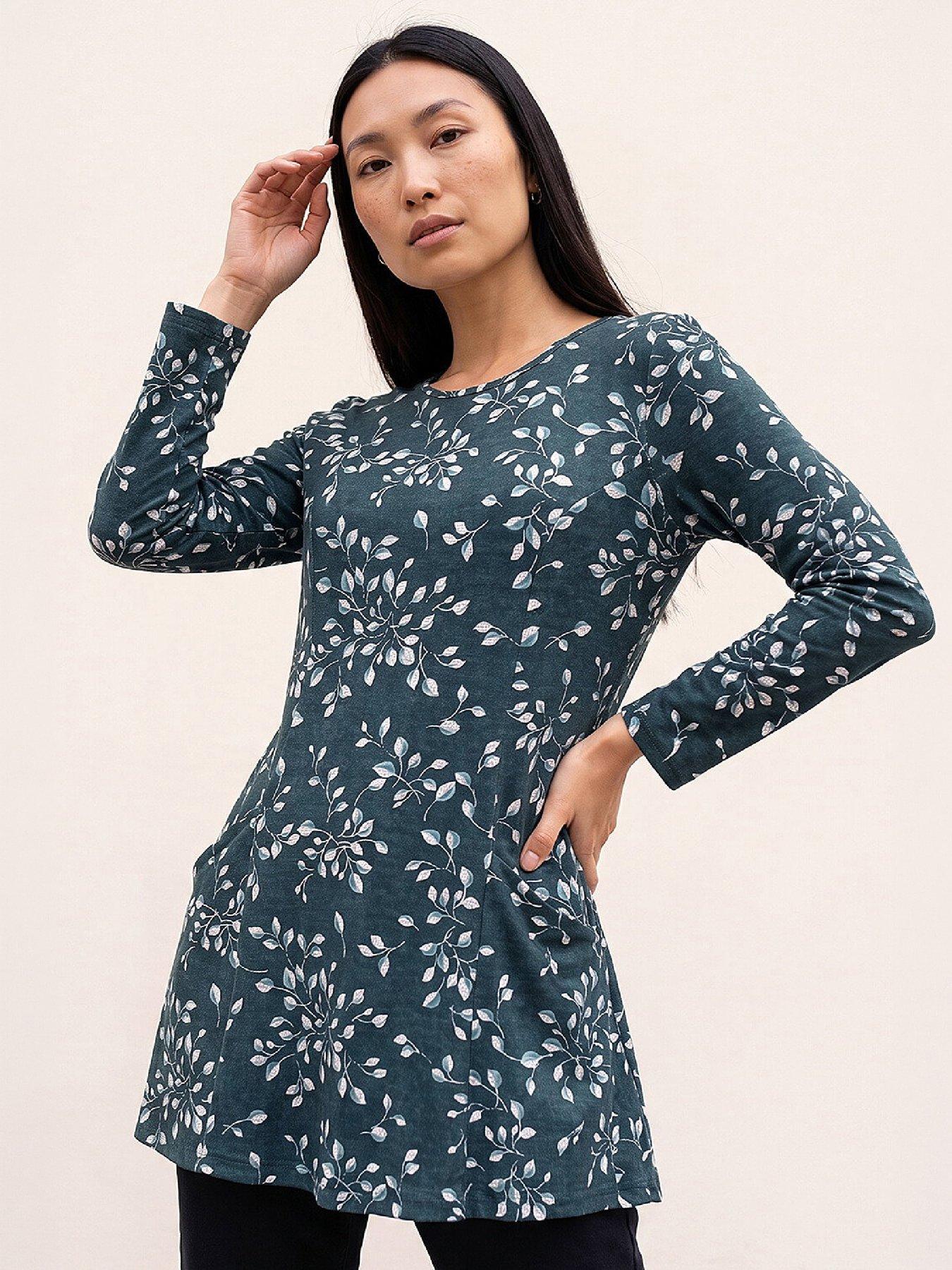 Image 1 of 4 of Roman Floral Puff Print Longline Top