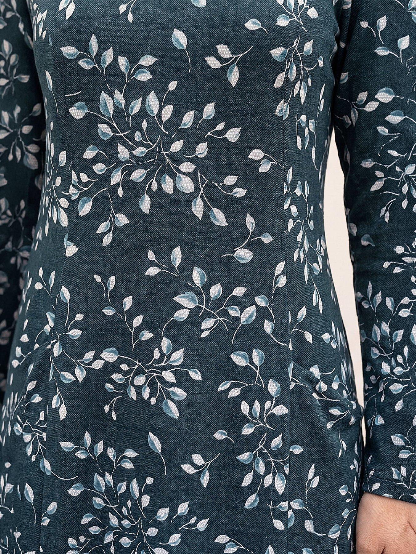 Image 2 of 4 of Roman Floral Puff Print Longline Top