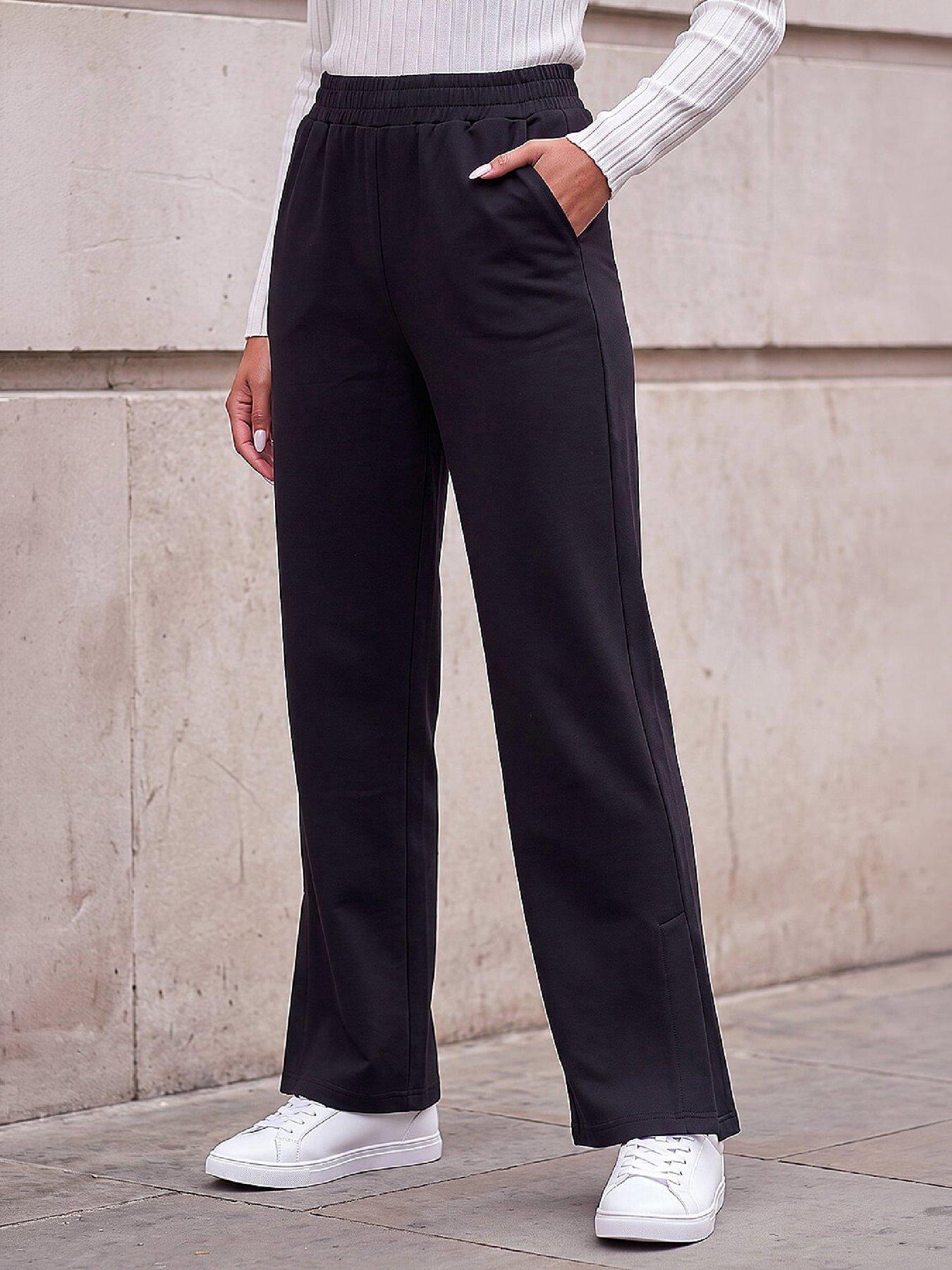 Dusk Women's Black Soft Touch Wide Leg Trouser Size 8 - Image 2