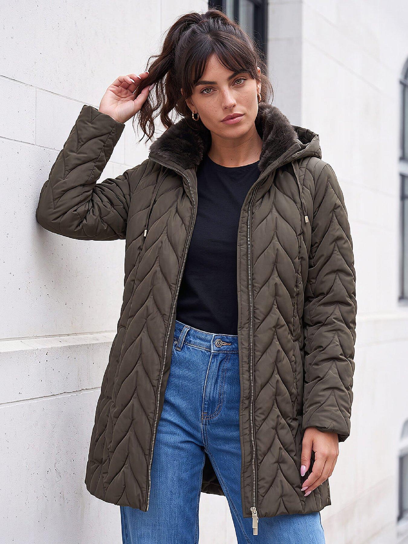 Image 1 of 4 of Roman Zig Zag Padded Coat
