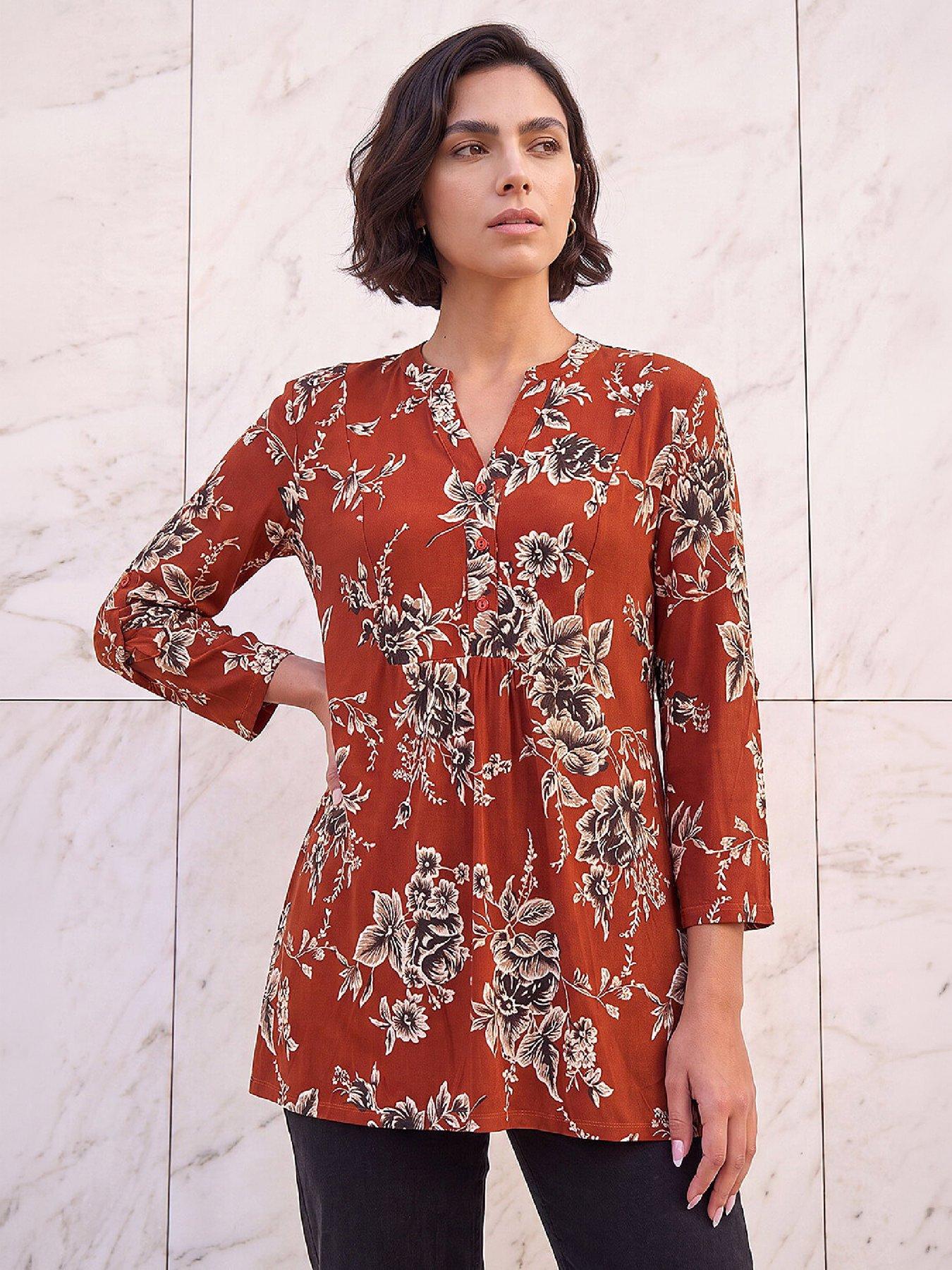 Image 4 of 4 of Roman Puff Print Tunic