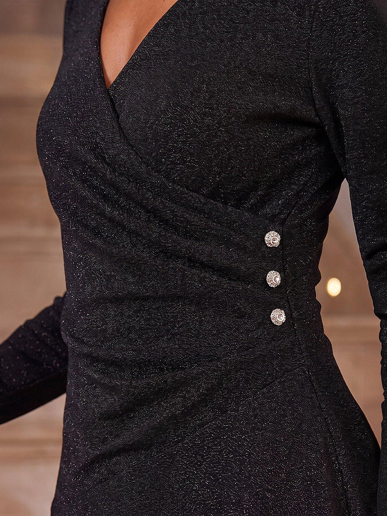 Image 2 of 4 of Roman Petite Shimmer Dress