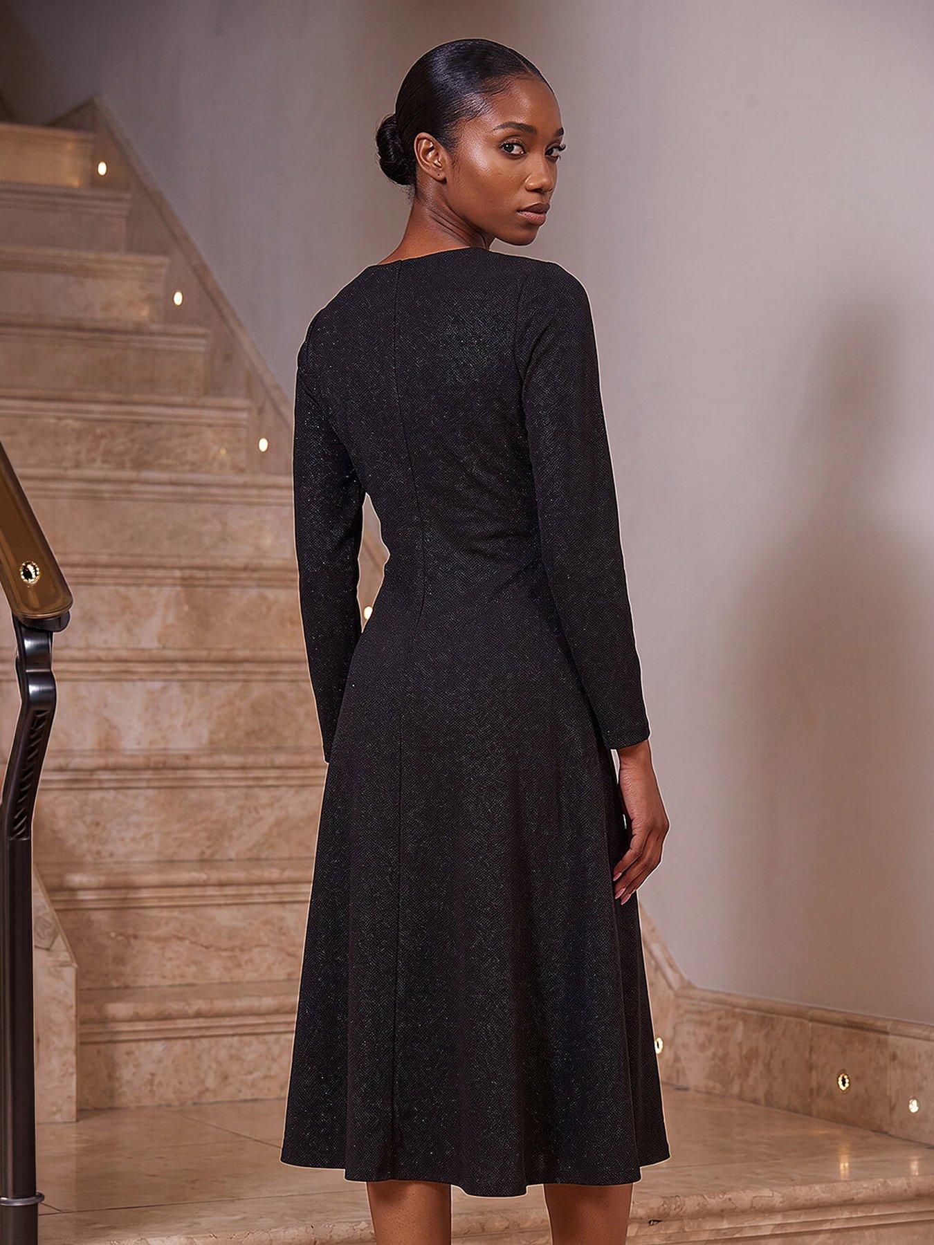 Image 3 of 4 of Roman Petite Shimmer Dress