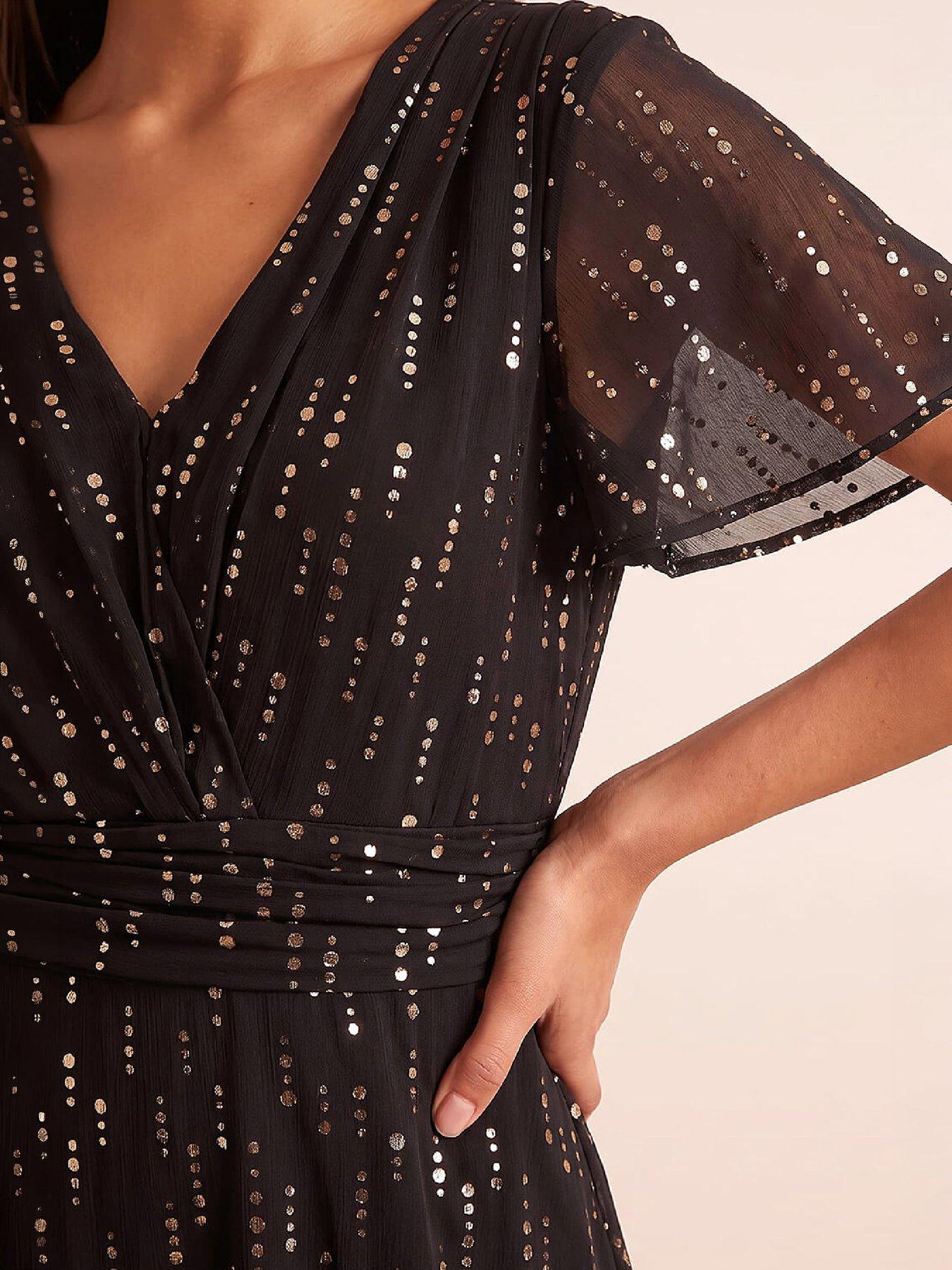 Image 2 of 4 of Roman Petite Foil Printed Dress