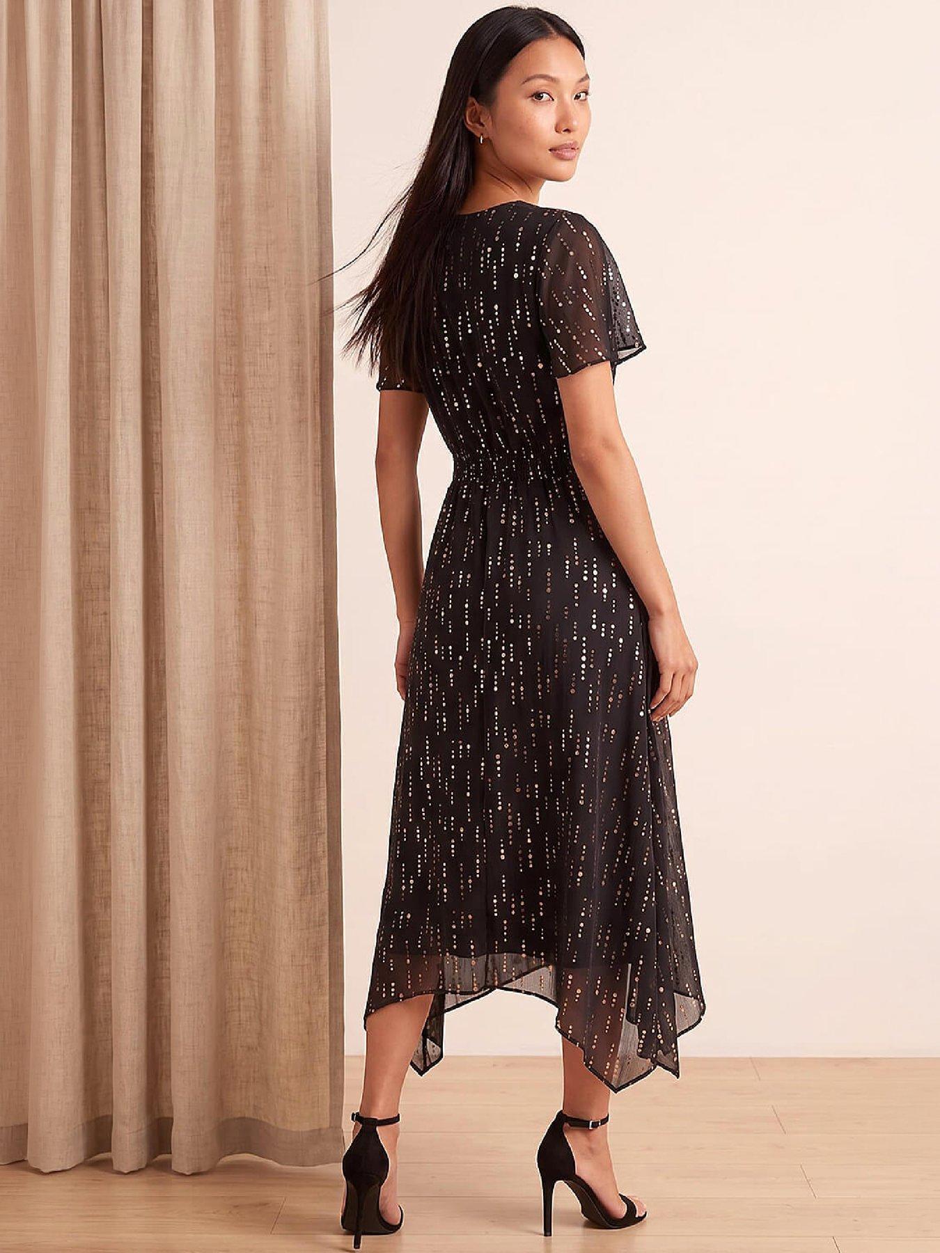 Image 3 of 4 of Roman Petite Foil Printed Dress